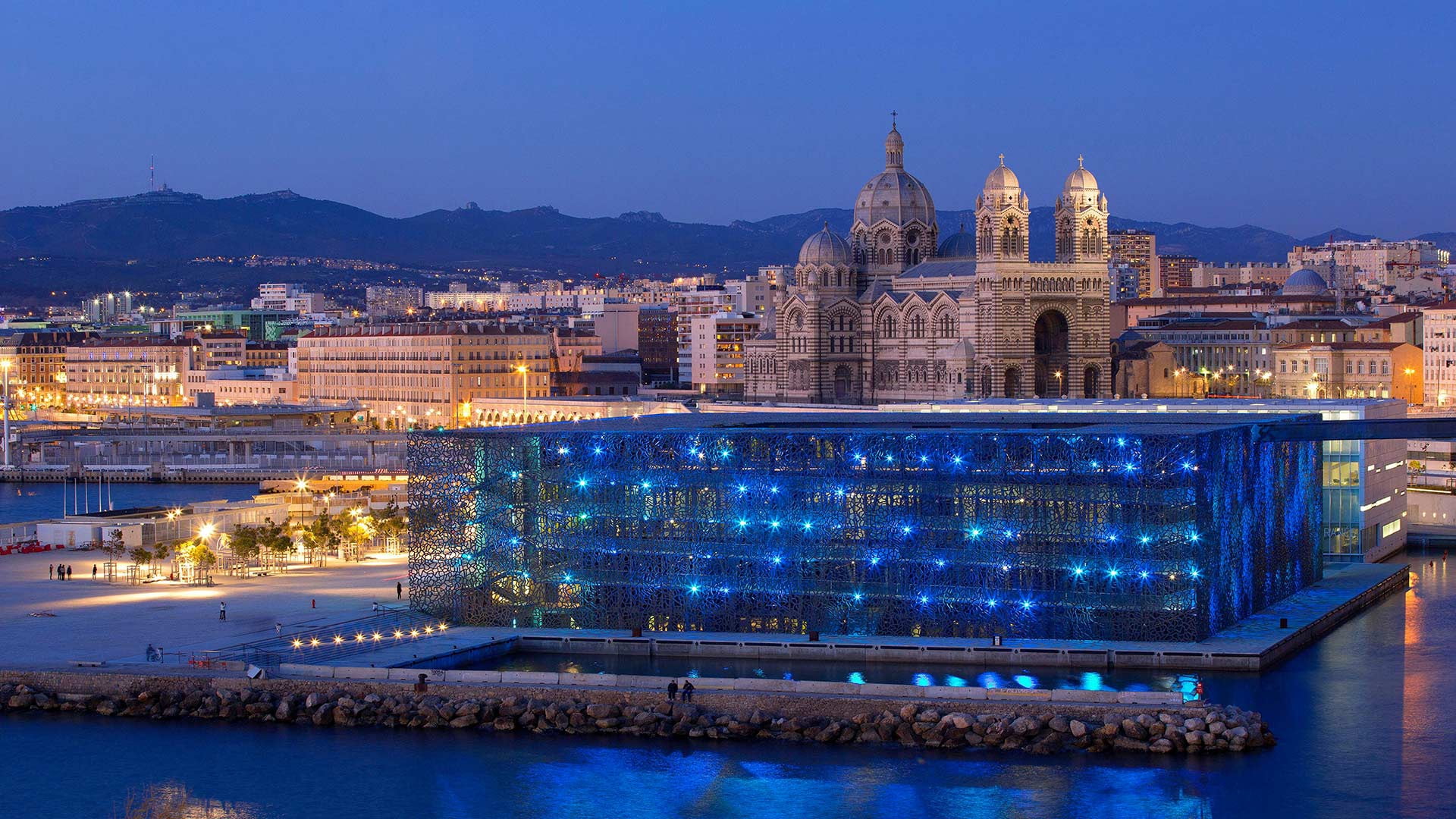 Marseille, Cathedral, France, 1080P, Museum of the history of the civilizations of the Mediterran, HD Wallpaper
