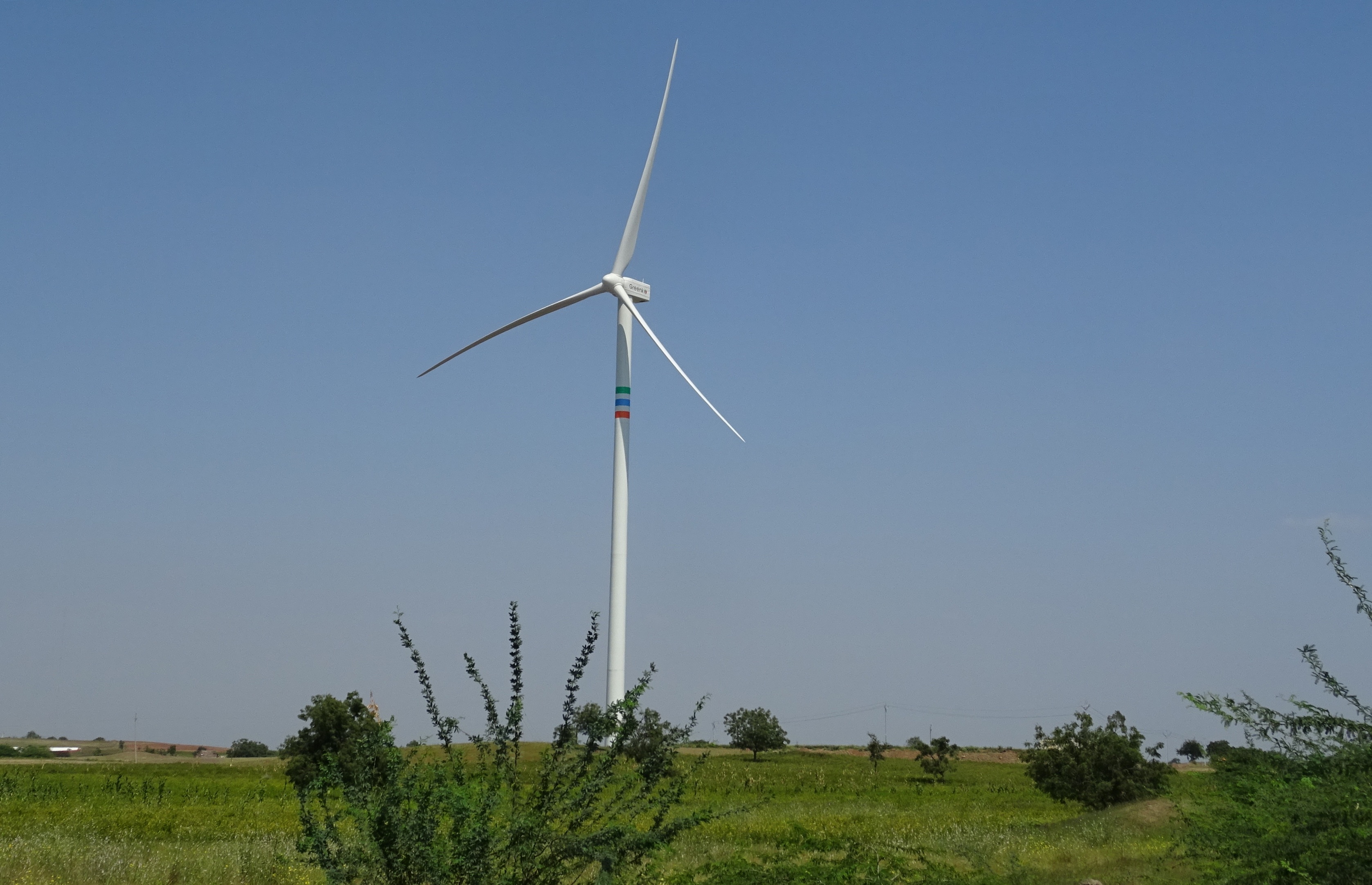 fuel and power generation, clear sky, environment, 2K, renewable energy, outdoors, karnataka, day, power in nature, turbine, alternative energy, india, HD Wallpaper