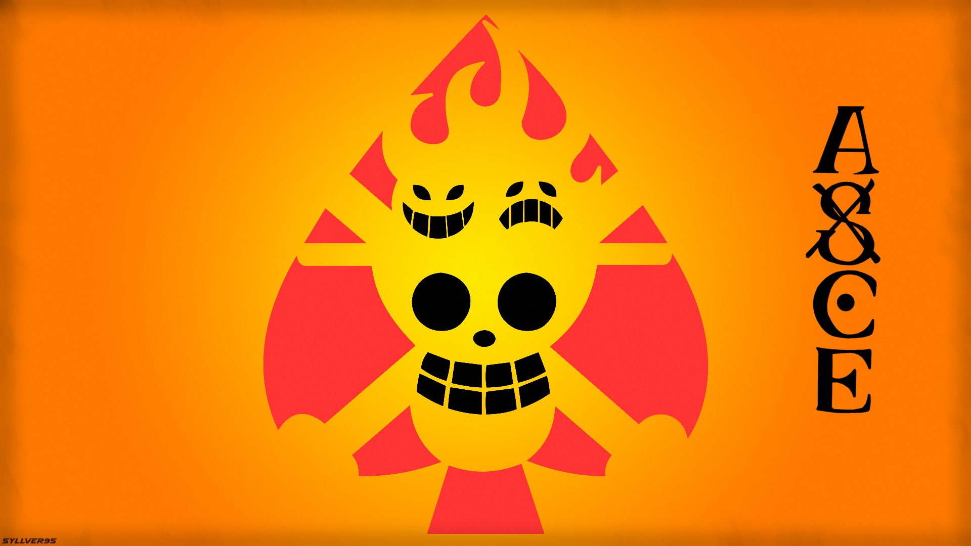 Minimalist, Fire, Portgas D. Ace, Anime, 1080P, One Piece, Pirate, HD Wallpaper