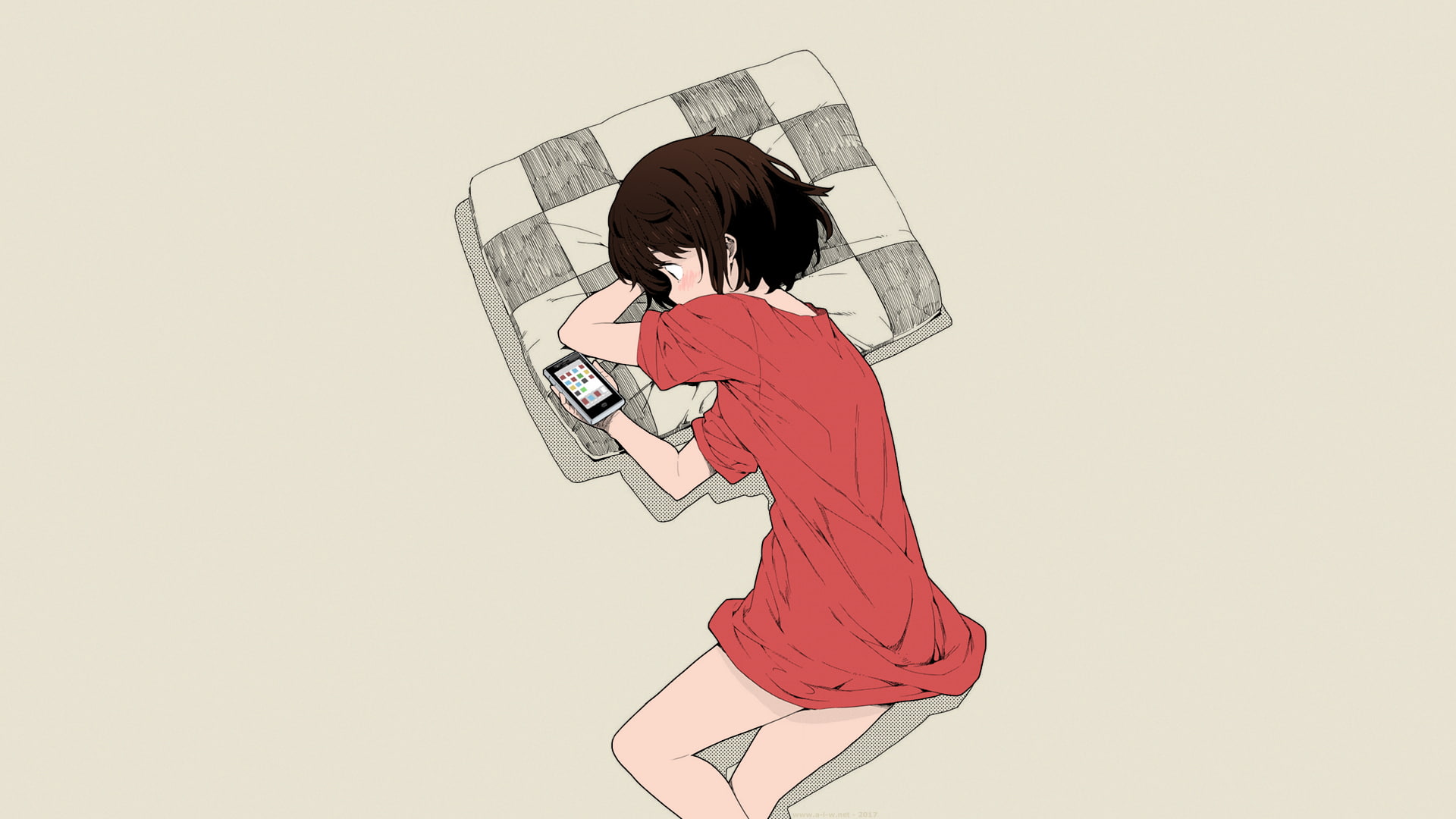 1080P, Usami Mizuki, white background, brunette, clothing, studio shot, shirt, Kono Bijutsubu ni wa Mondai ga Aru!, full length, copy space, one person, HD Wallpaper