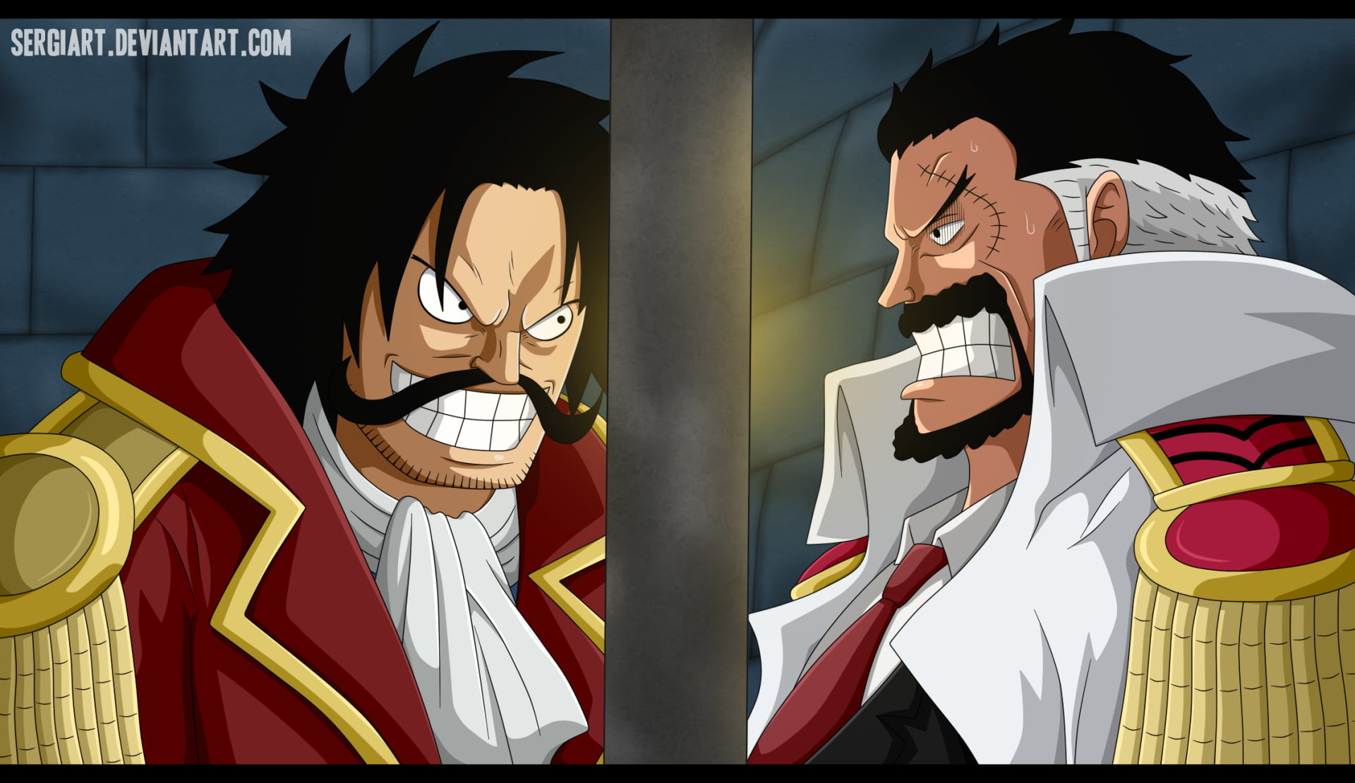 celebration, piece, obscured face, window, Gol D. Roger, 1080P, characters, creativity, male likeness, art and craft, clothing, One Piece, mask, Garp, HD Wallpaper