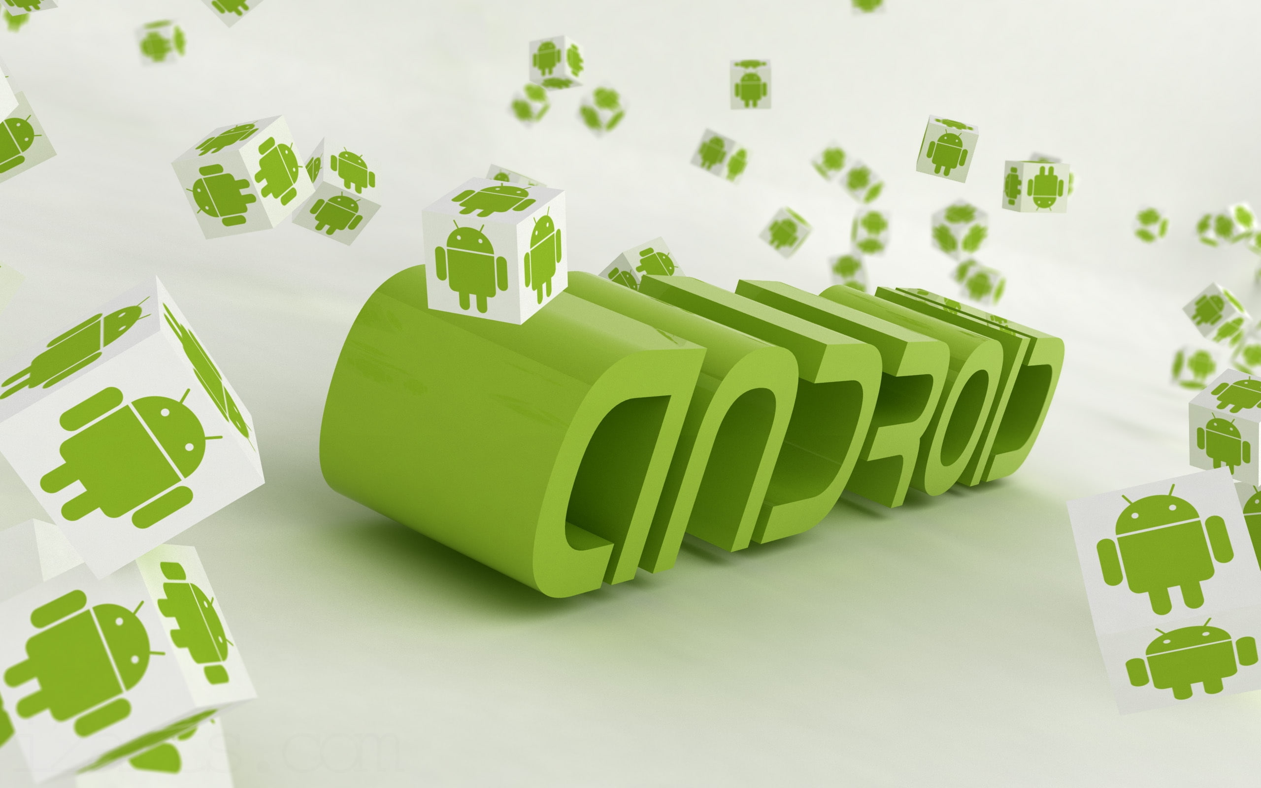 logo, 2K, mobile os, green, d, android, os, HD Wallpaper