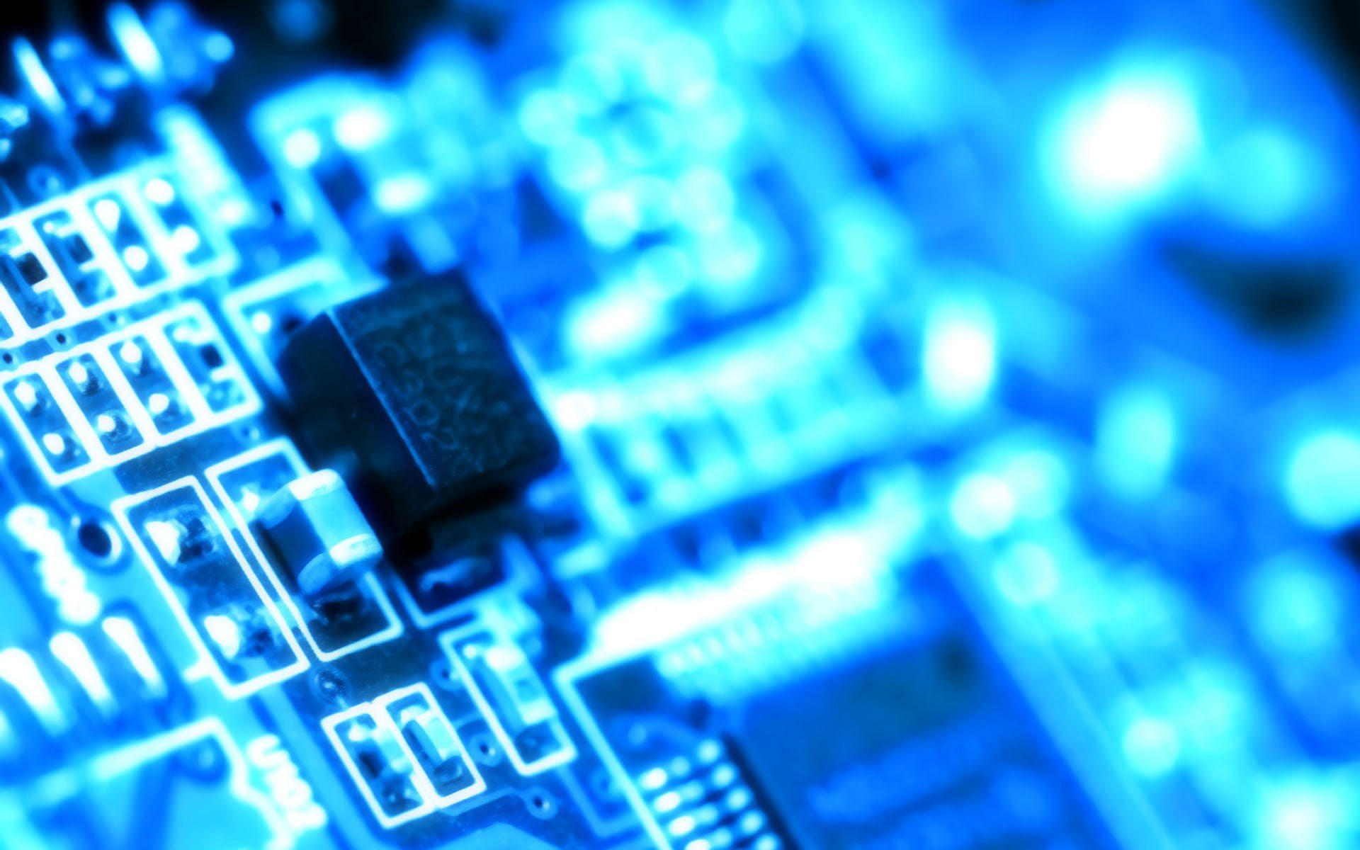 Microchip, technology, blue, Circuit Boards, 1080P, HD Wallpaper