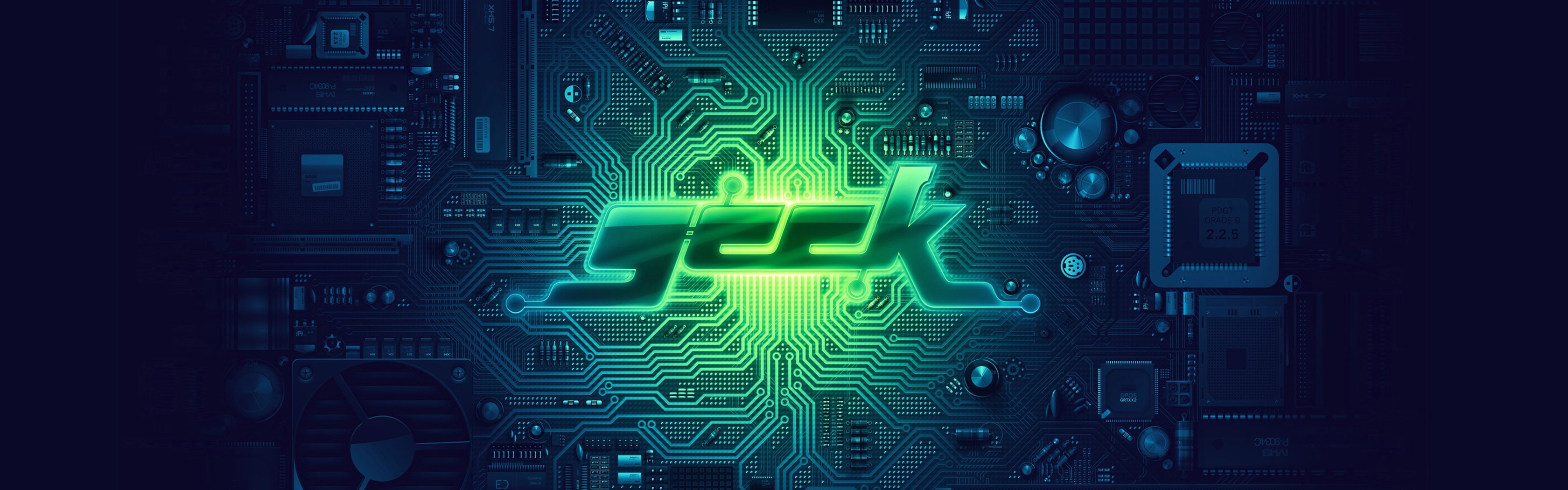 prospero, motherboards, 2K, derek, circuits, blue, pcb, geek, green, HD Wallpaper