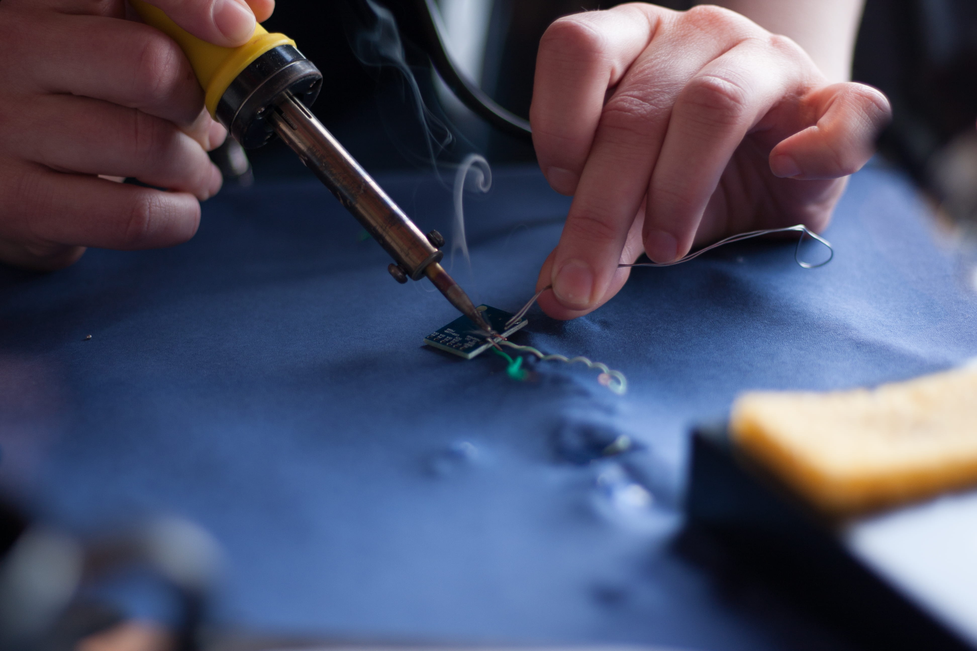 man, occupation, equipment, accuracy, close-up, glue, tweezers, detail, glue gun, selective focus, fun, hot glue gun, art and craft, skill, holding, hand, HD Wallpaper