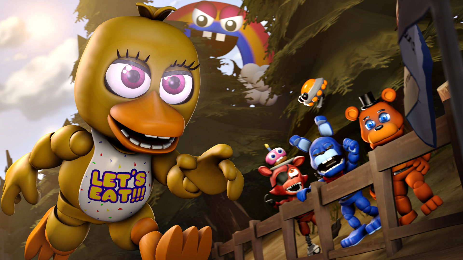 FNaF World, 1080P, Five Nights at Freddys, HD Wallpaper