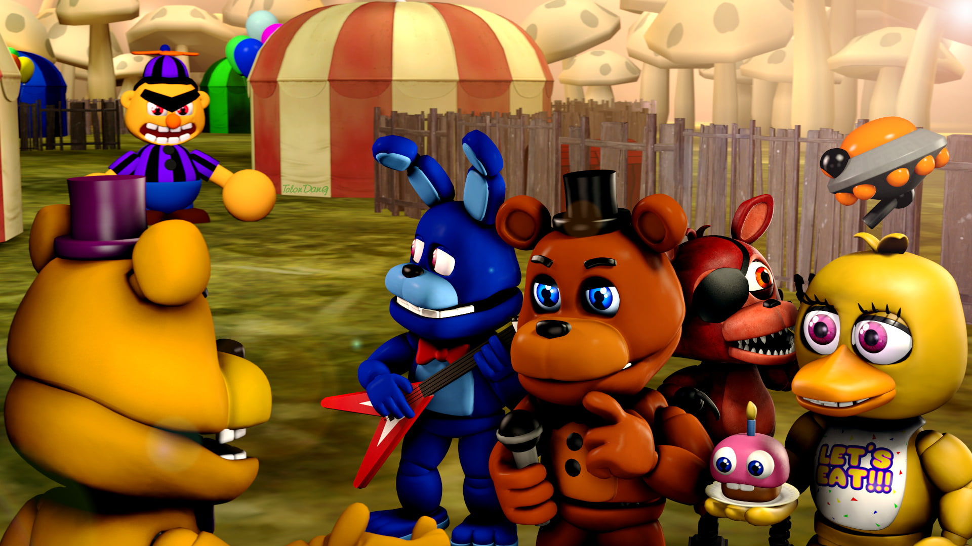 FNaF World, 1080P, Five Nights at Freddys, HD Wallpaper