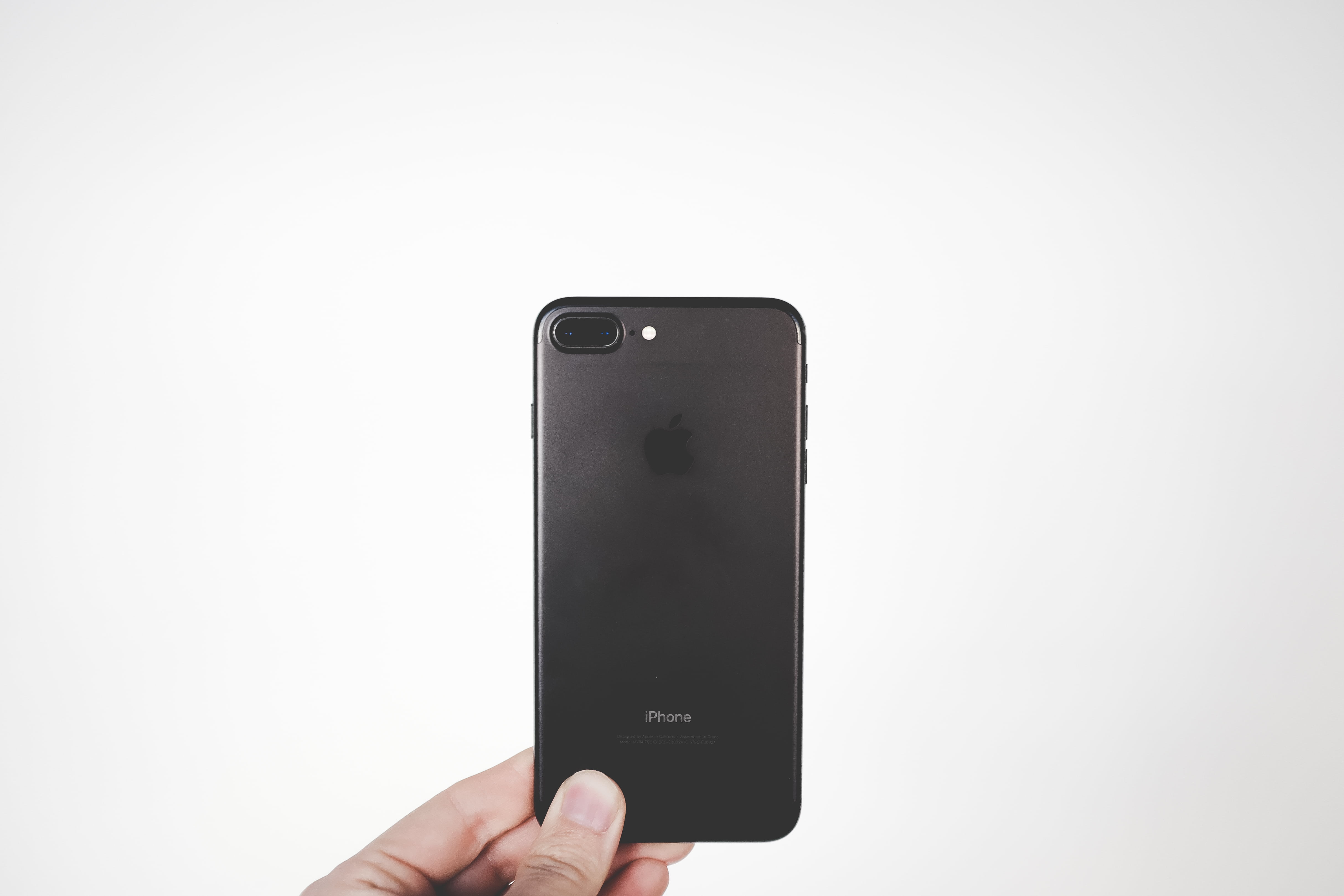 close-up, smart phone, studio shot, screen, device screen, portability, human hand, hand, finger, person, mobile, human body part, apple, black color, indoors, HD Wallpaper