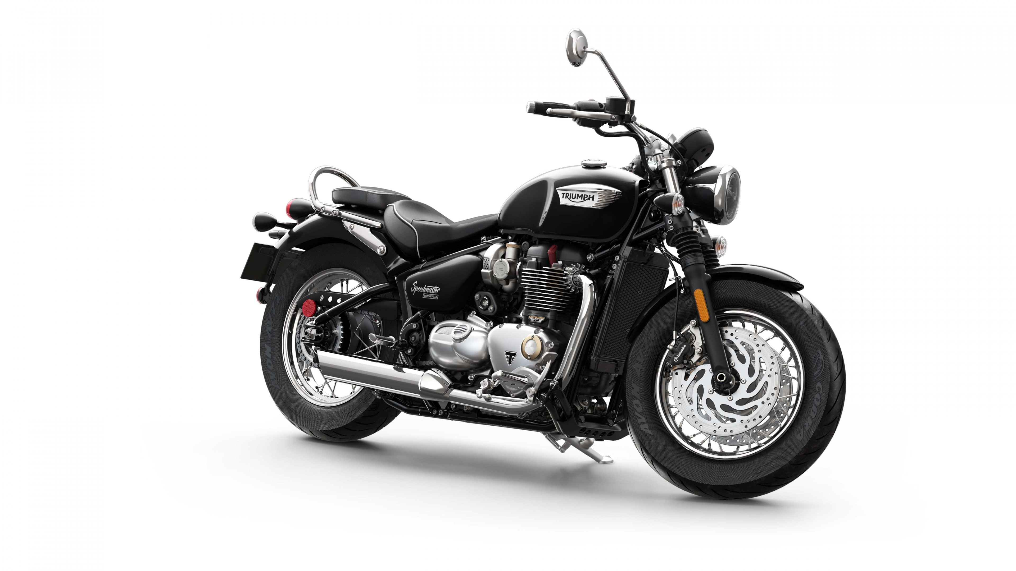 4k, cruiser, 2018 Bikes, photo, Triumph Bonneville Speedmaster, black, 4K, motorcycle, HD Wallpaper