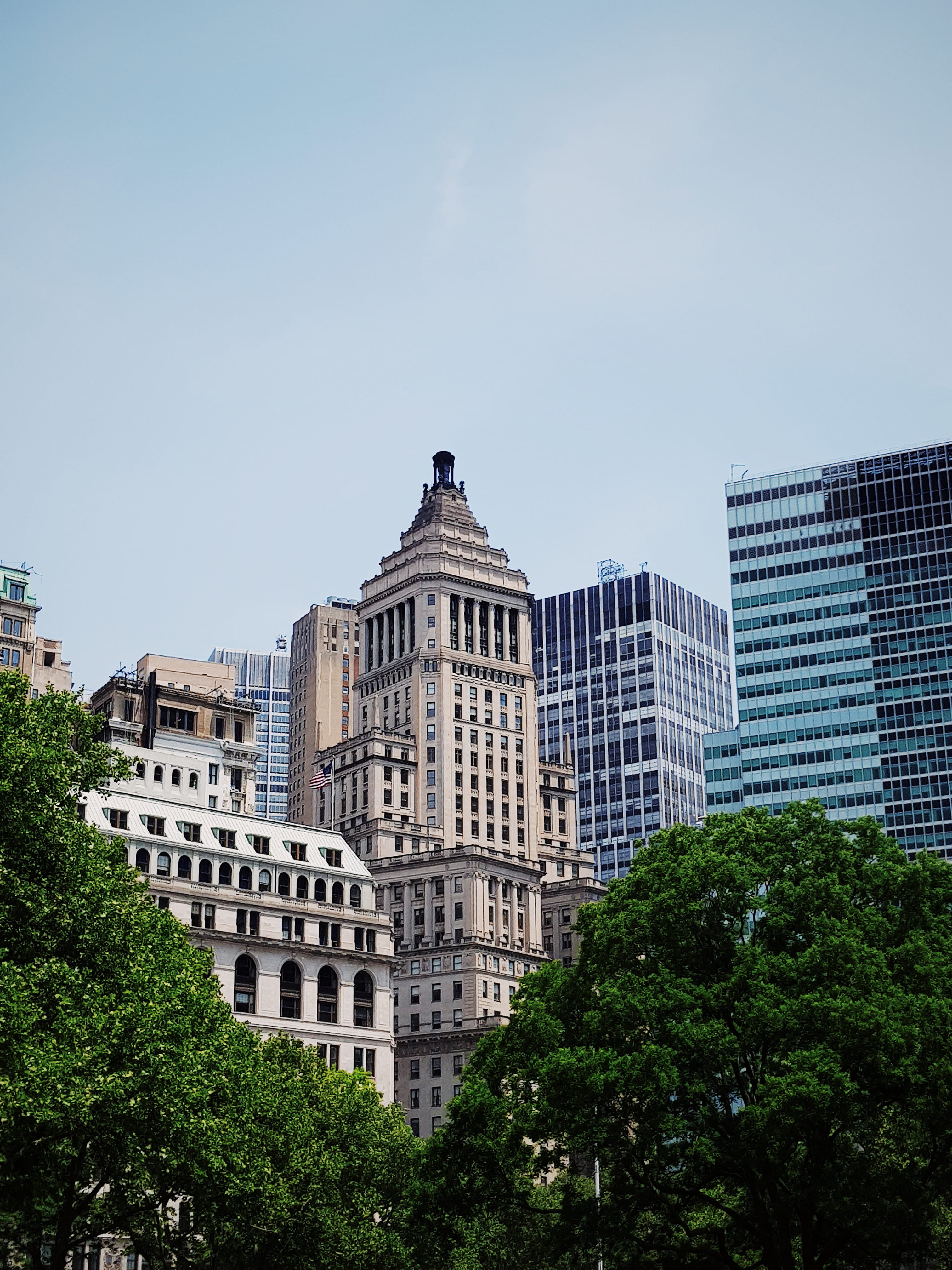 building exterior, travel destinations, growth, no people, portrait, building, clouds, battery park underpass, plant, city, new york city, Phone HD Wallpaper