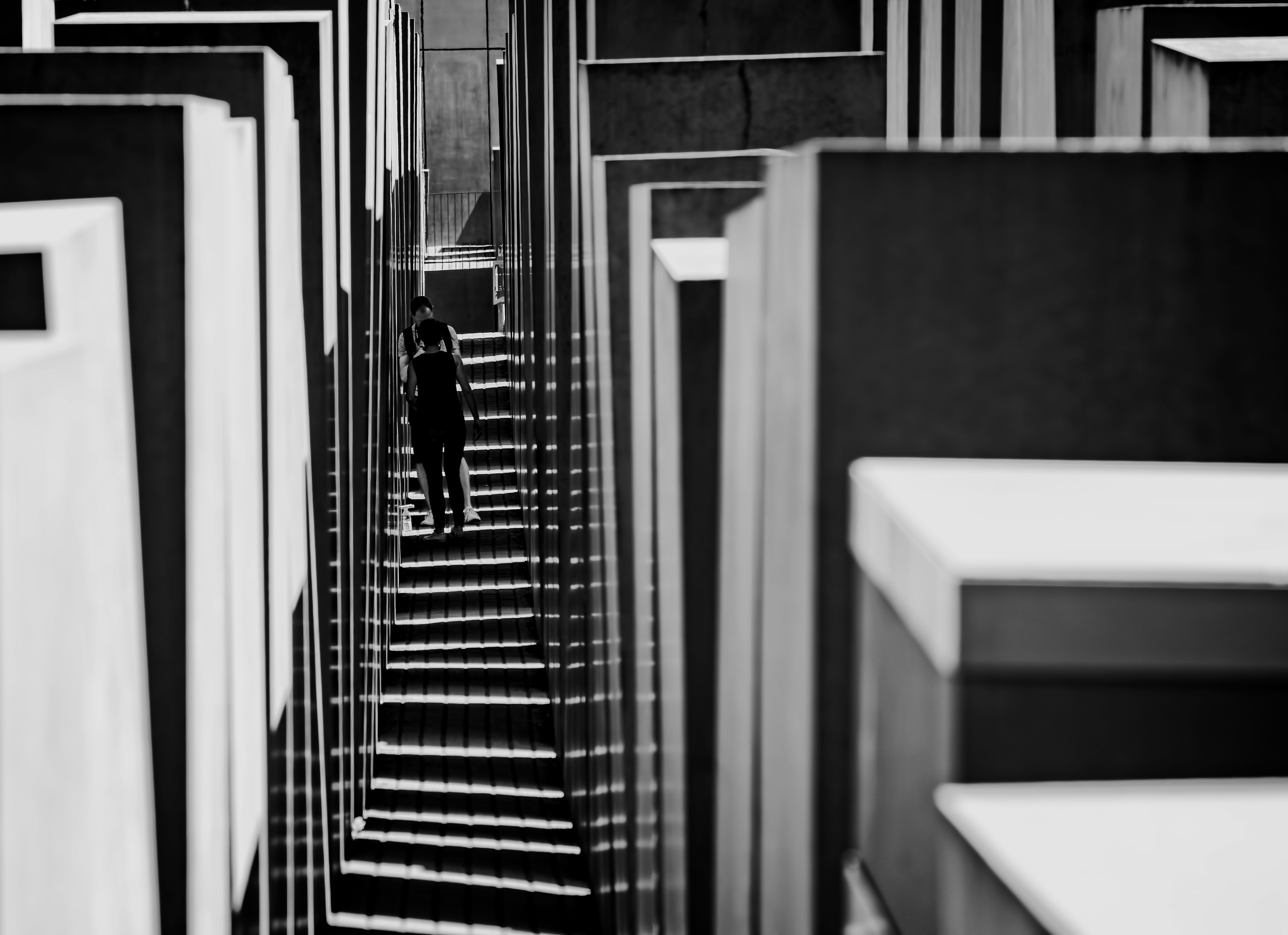 steps and staircases, real people, built structure, direction, convenience, women, banister, the way forward, modern, escalator, one person, solemn, outdoors, HD Wallpaper