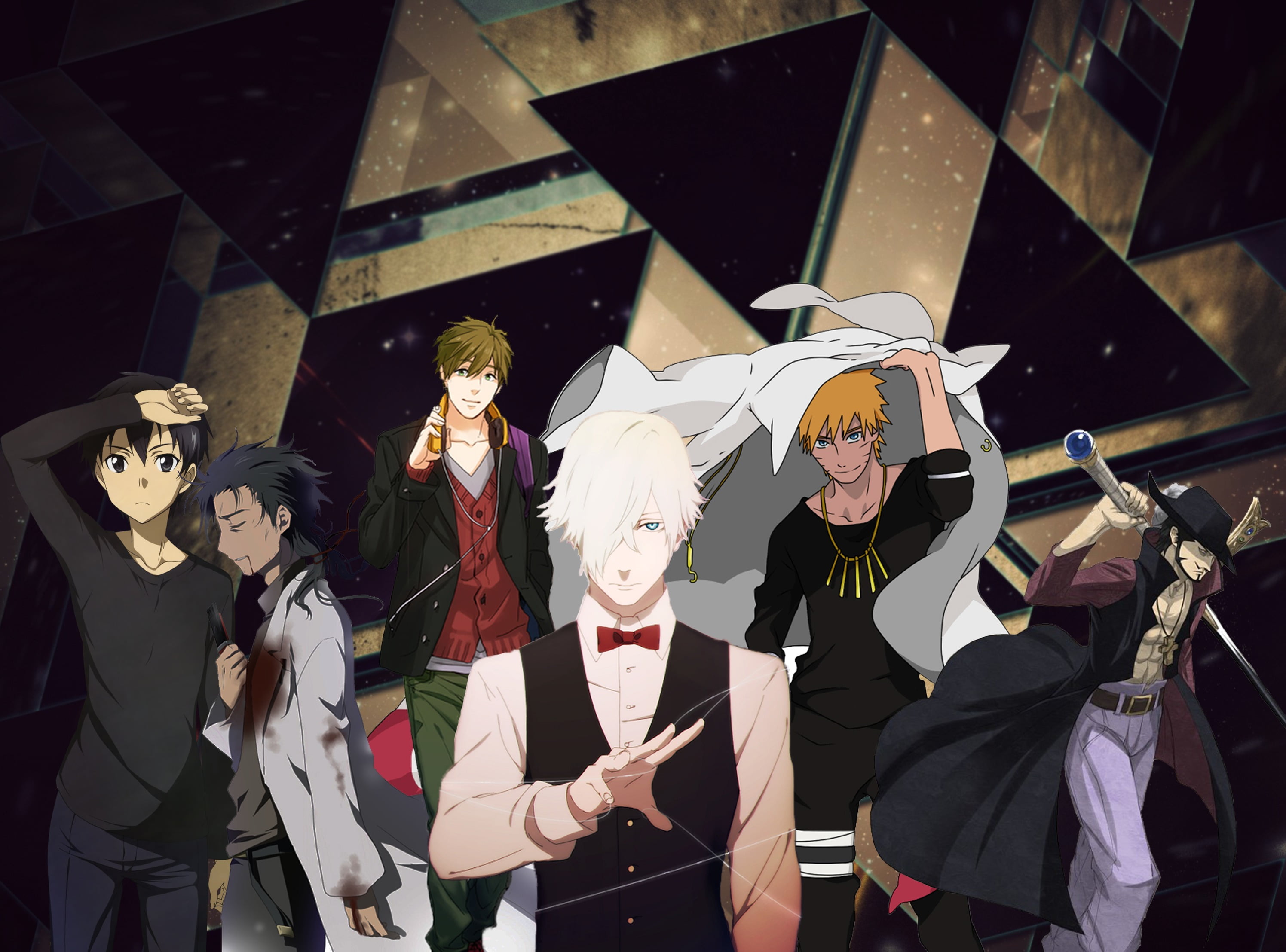 group of people, three quarter length, Uzumaki Naruto, human representation, women, Dracule Mihawk, standing, anime, arts culture and entertainment, leisure activity, HD Wallpaper
