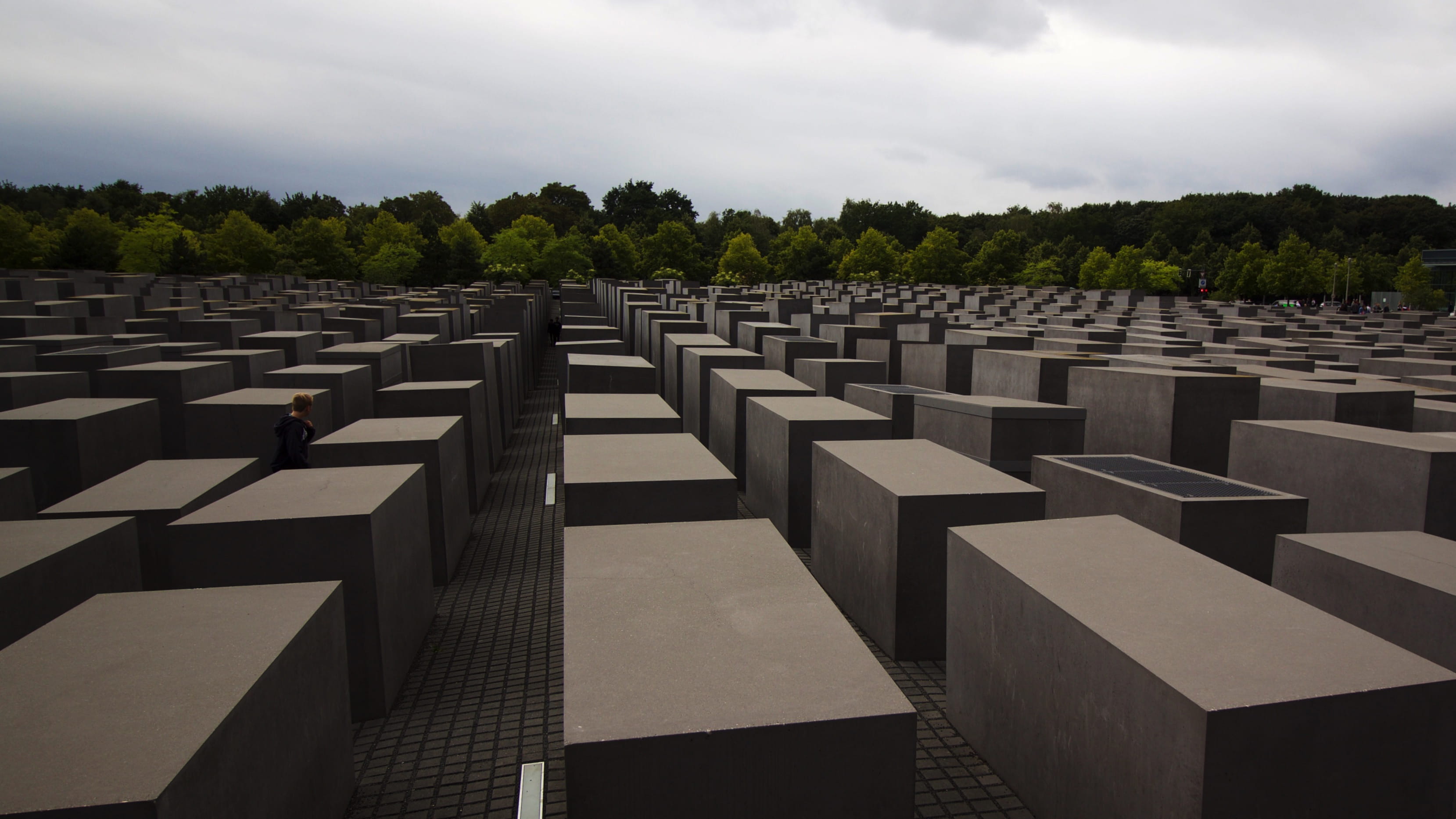 the past, berlin, no people, cloud - sky, block, history, memorial, architecture, canyon, forest, memorial to the murdered jews of europe, germany, outdoors, HD Wallpaper