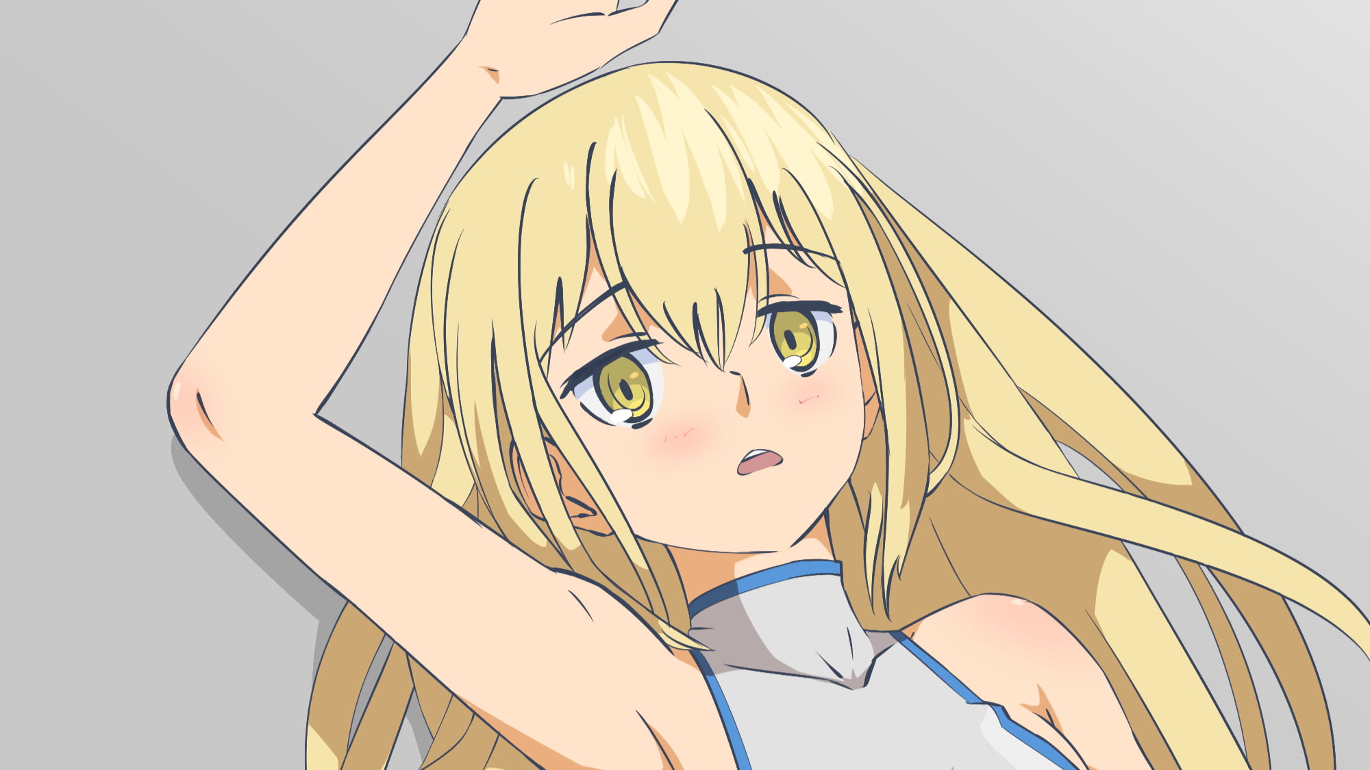 DanMachi, Girl, Yellow Eyes, Aiz Wallenstein, Face, 1080P, Blonde, Is It Wrong to Try to Pick Up Girls in a Dungeon?, HD Wallpaper