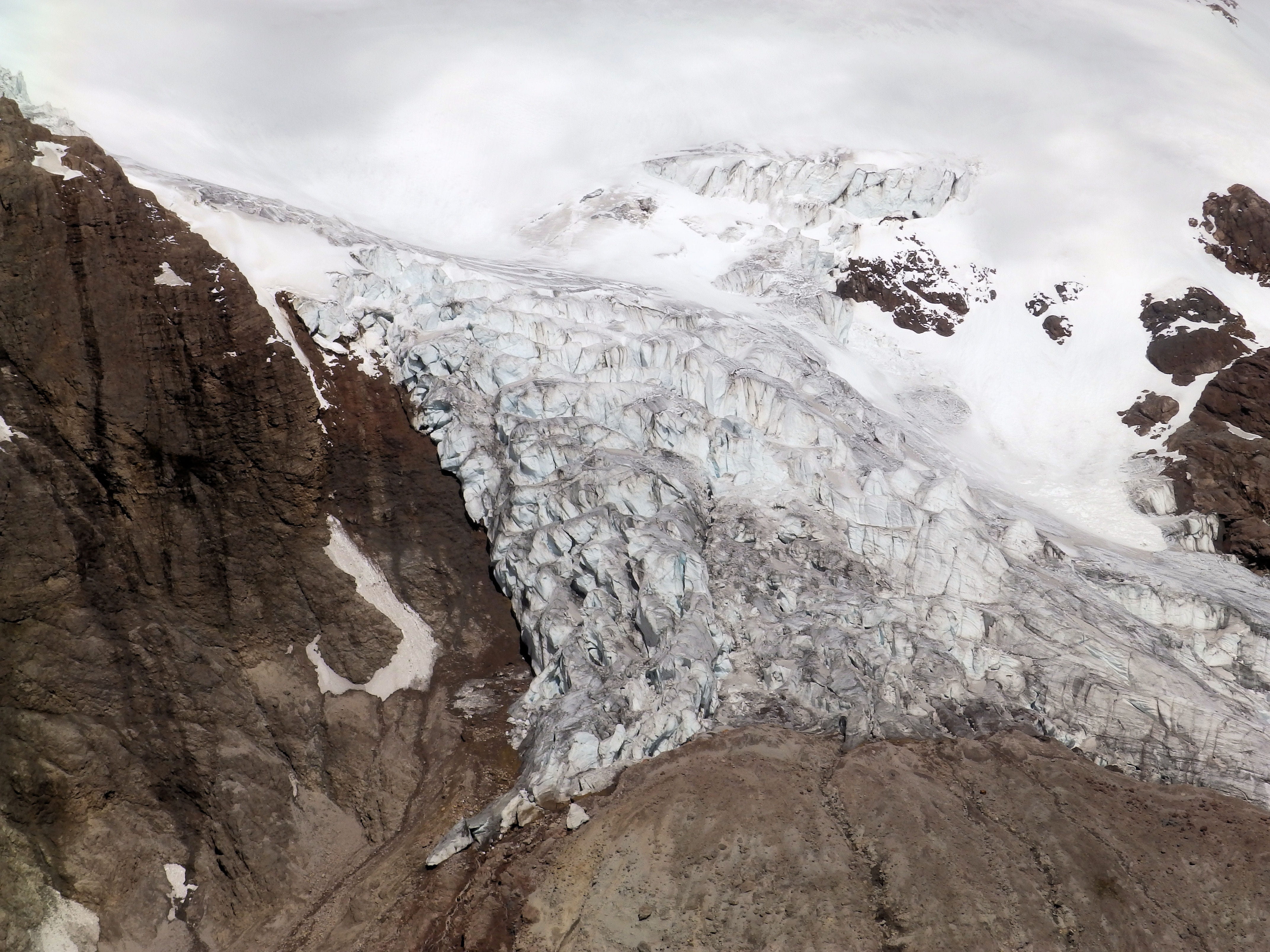 climbing, the glacier, south america, beauty in nature, ice, mountain, environment, ecuador, frozen, the height of the, rock - object, snow, the tongue of the glacier, HD Wallpaper