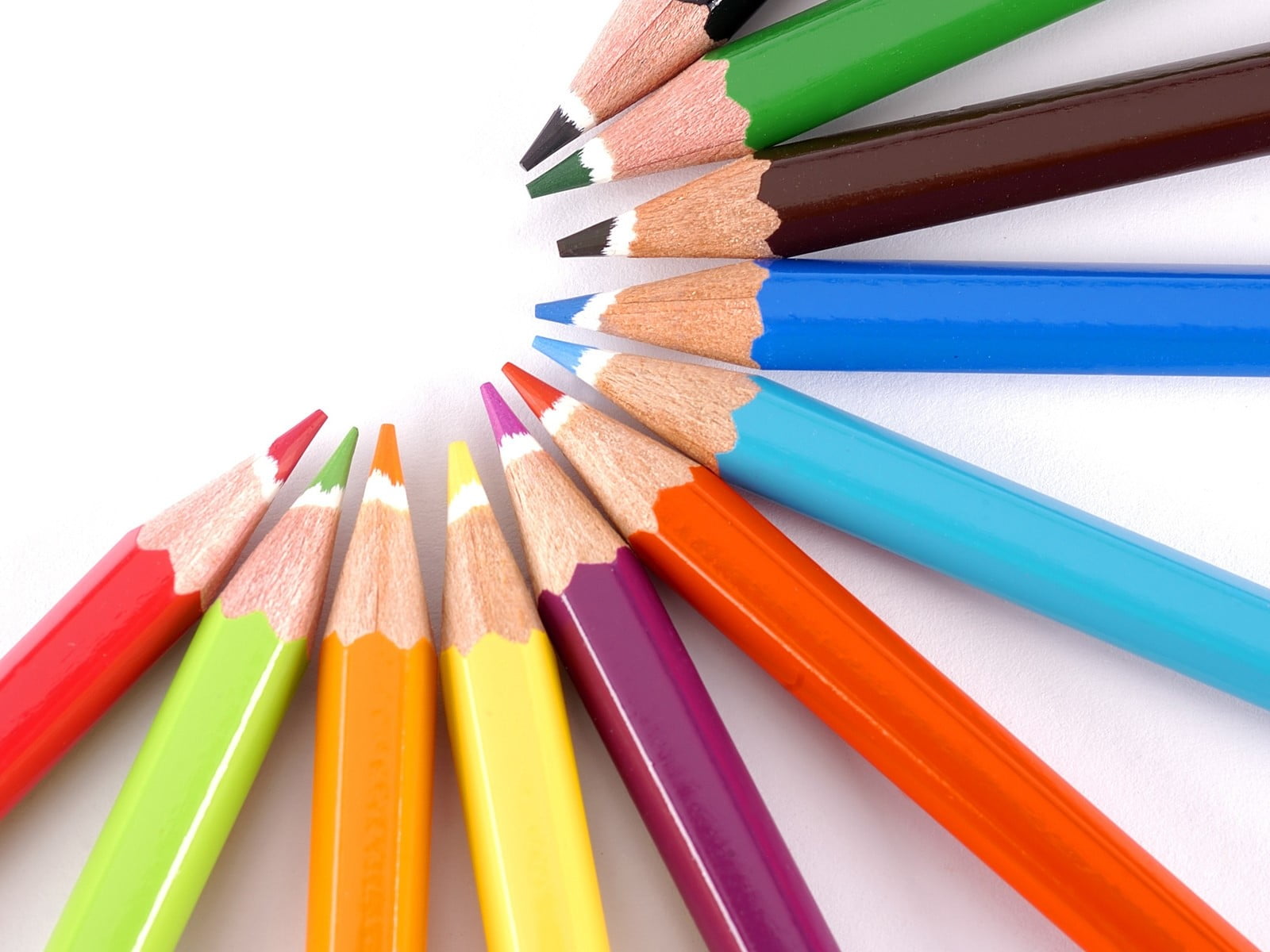 Pencil, 720P, Colored pencils, colored pencil, side by side, variation, order, choice, Semi-circle, large group of objects, art and craft equipment, Colorful, HD Wallpaper