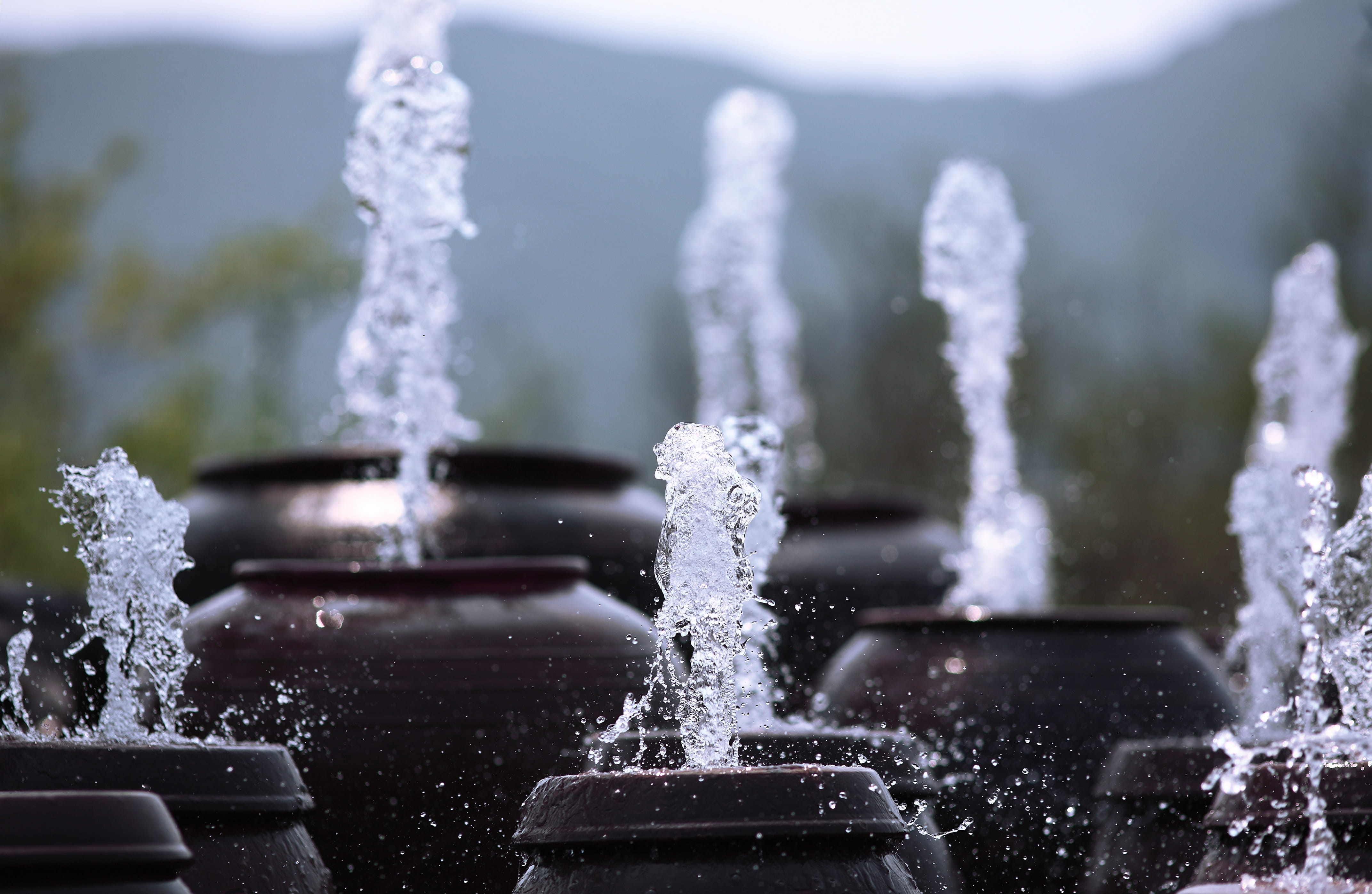 chapter dogdae, environment, jar, six, water fountains, cold temperature, pond, travel, landscape, outdoors, fountain, korea, winter, ice, healing, park, HD Wallpaper