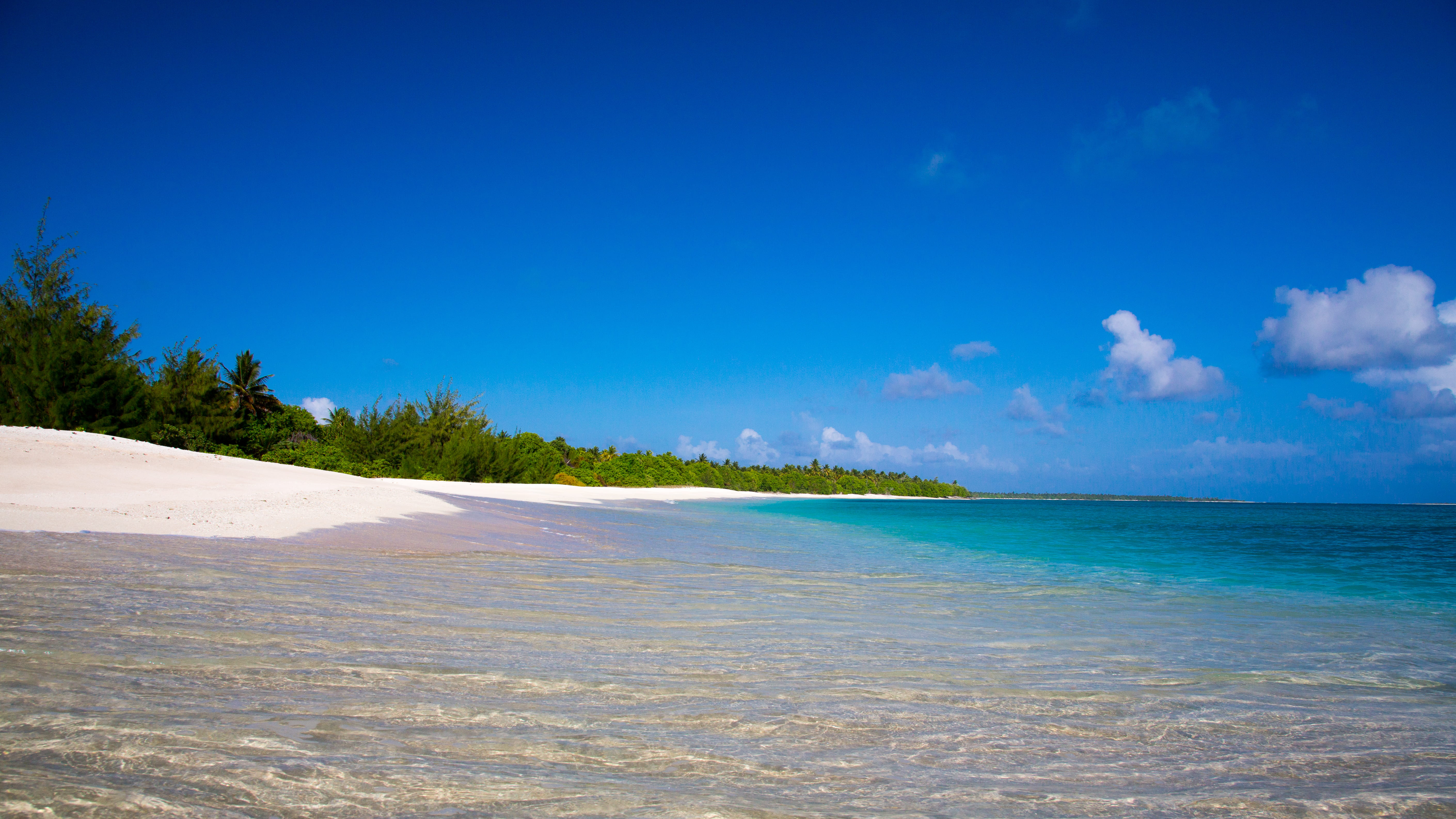 tranquil scene, horizon, beach, scenics - nature, shoreline, lagoon, marschall, 5K, waterfront, beauty in nature, equator, tranquility, day, idyllic, pacific, HD Wallpaper