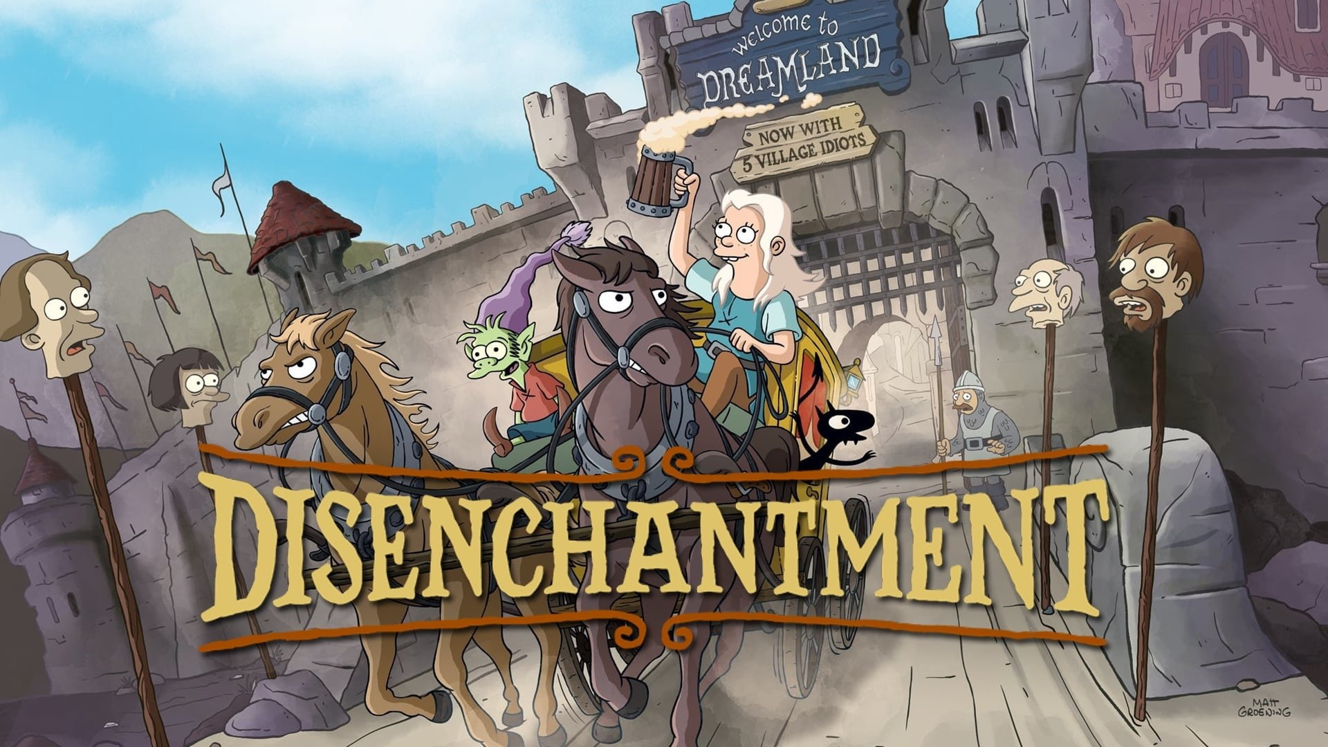 Disenchantment, 1080P, Luci (Disenchantment), Elfo (Disenchantment), Disenchantment (TV Show), Bean (Disenchantment), TV Show, HD Wallpaper