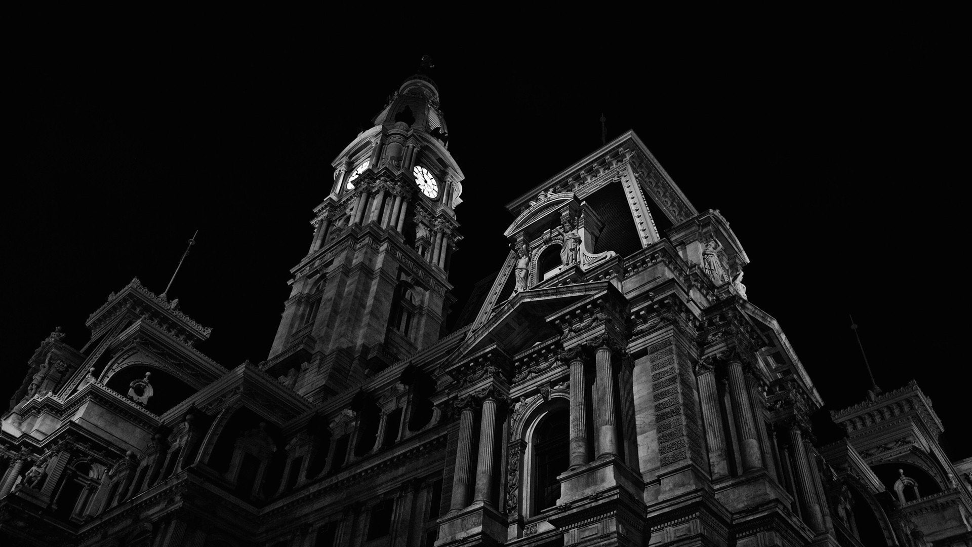 1080P, sky, belief, Ancient, travel, history, ornate, spire, tourism, low angle view, Worms Eye View, tower, Old Building, no people, city, religion, monochrome, HD Wallpaper