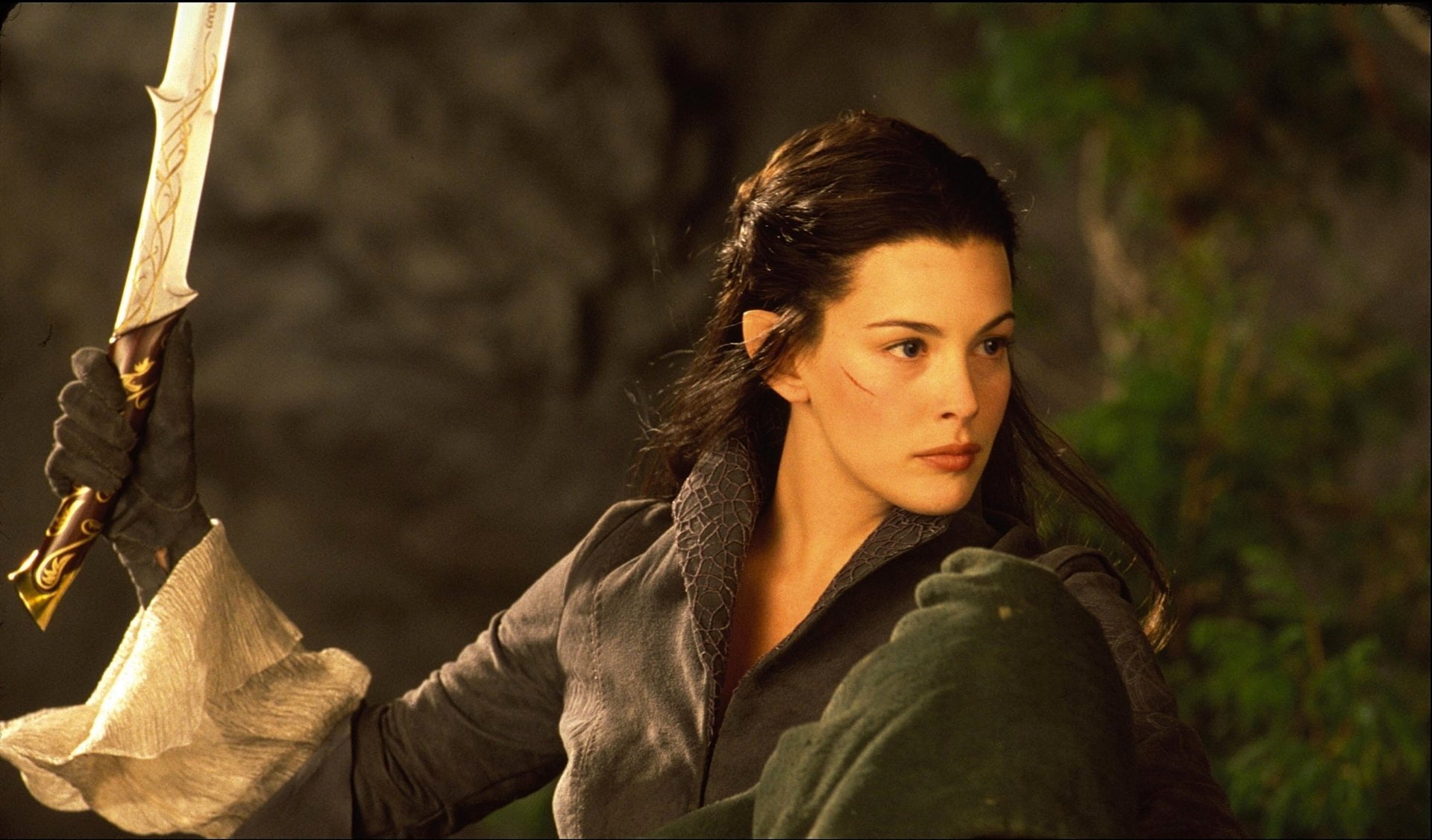 one person, young adult, women, looking at camera, 1080P, beautiful woman, beauty, clothing, brown hair, hair, long hair, scarf, The Lord of the Rings: The Fellowship of the Ring, HD Wallpaper