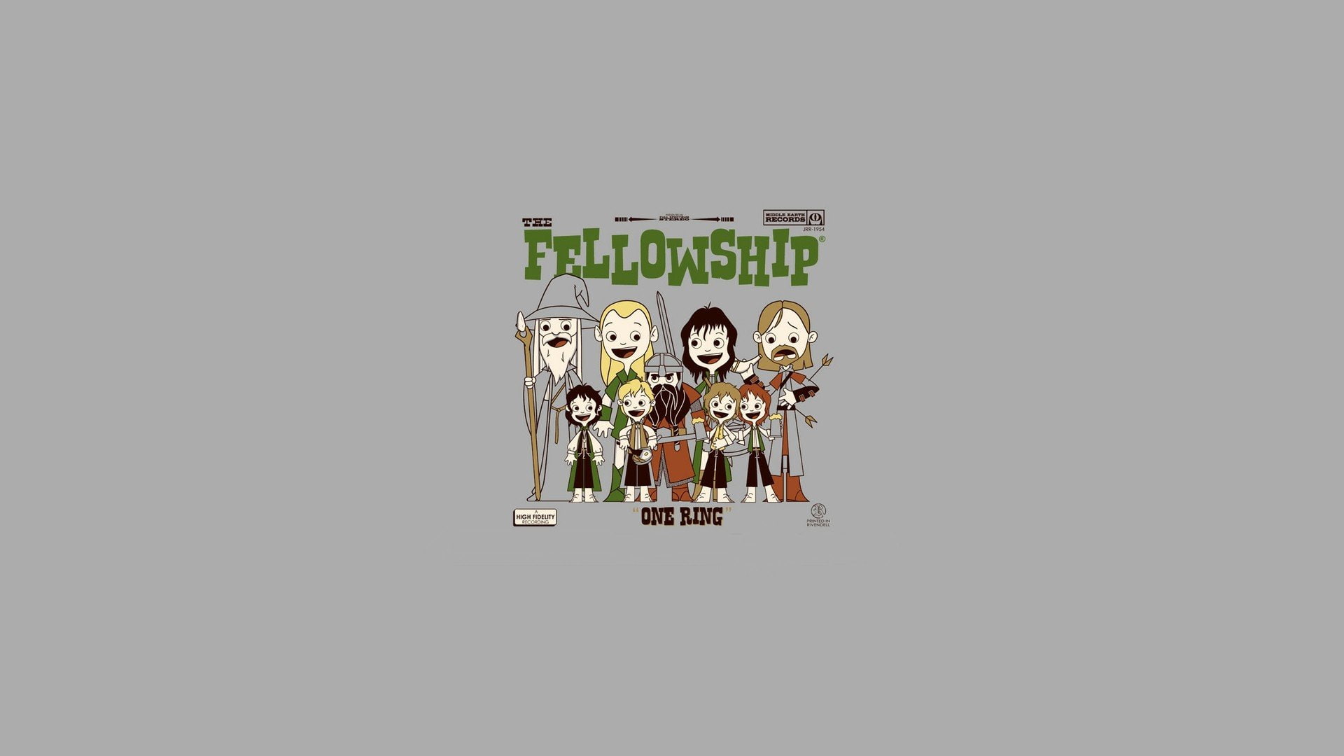fellowship, simplistic, lord, ring, 1080P, solid, abstract, rings, simple, minimalistic, HD Wallpaper