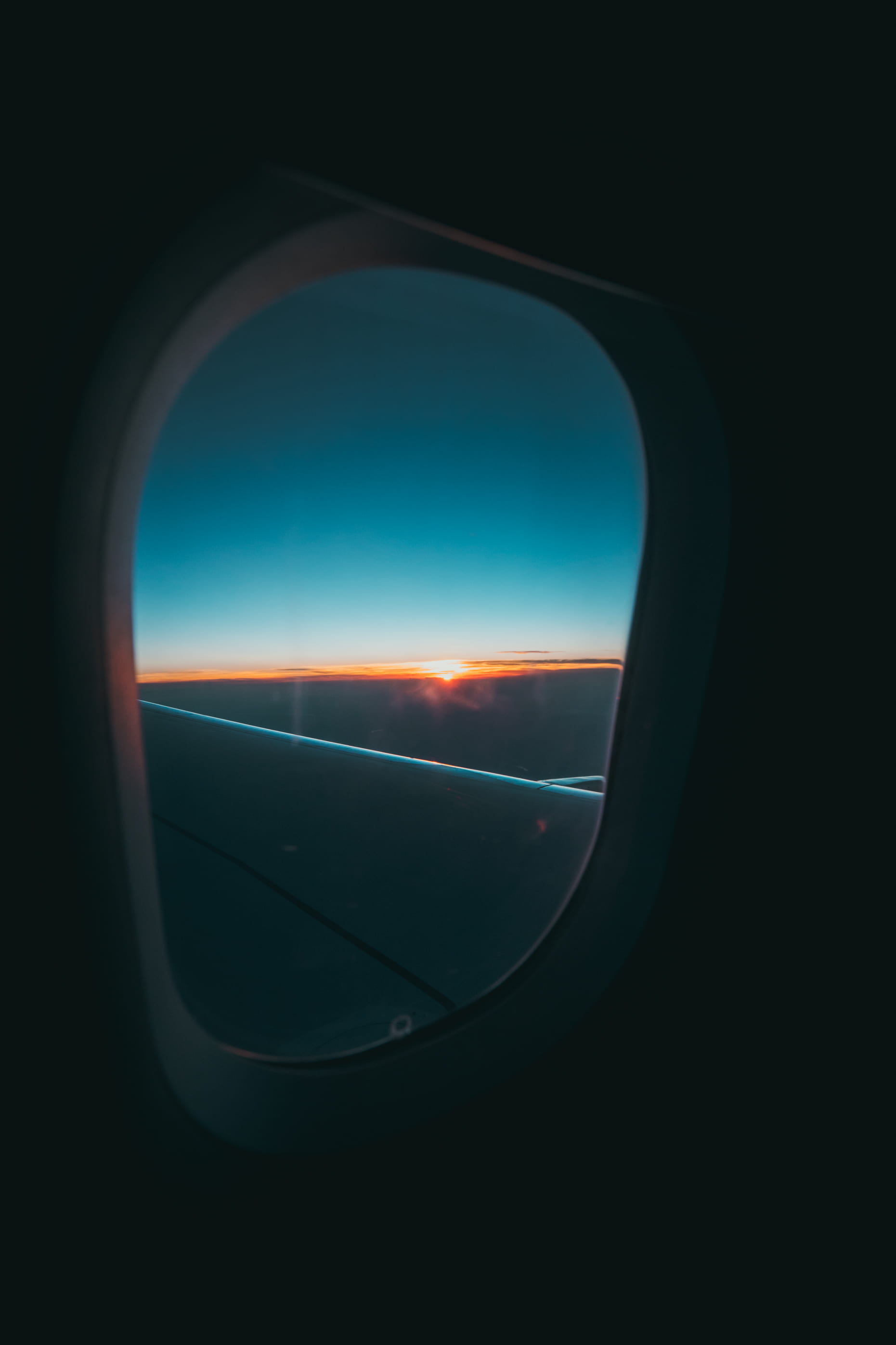 view, outdoors, plane, jet, business travel, travel, 35mm, flying, air vehicle, airplane, sun, geometric shape, business, sky, traveler, 2K, Phone HD Wallpaper