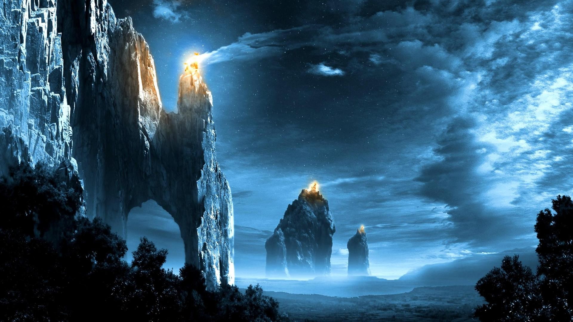 fire, lord, 1080P, games, Signal, rings, fantasy, landscapes, art, HD Wallpaper