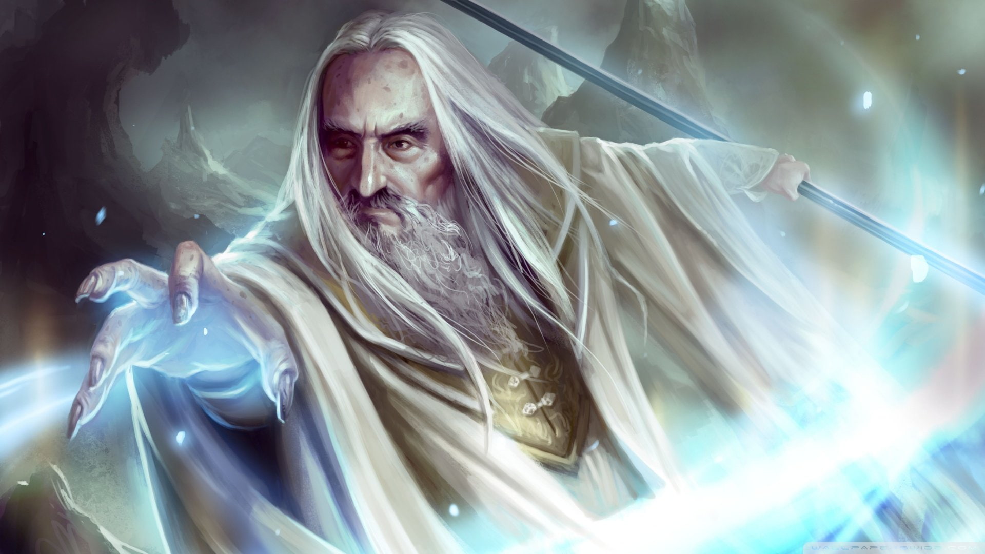 1080P, rings, saruman, the, movie, magic, lord, character, HD Wallpaper