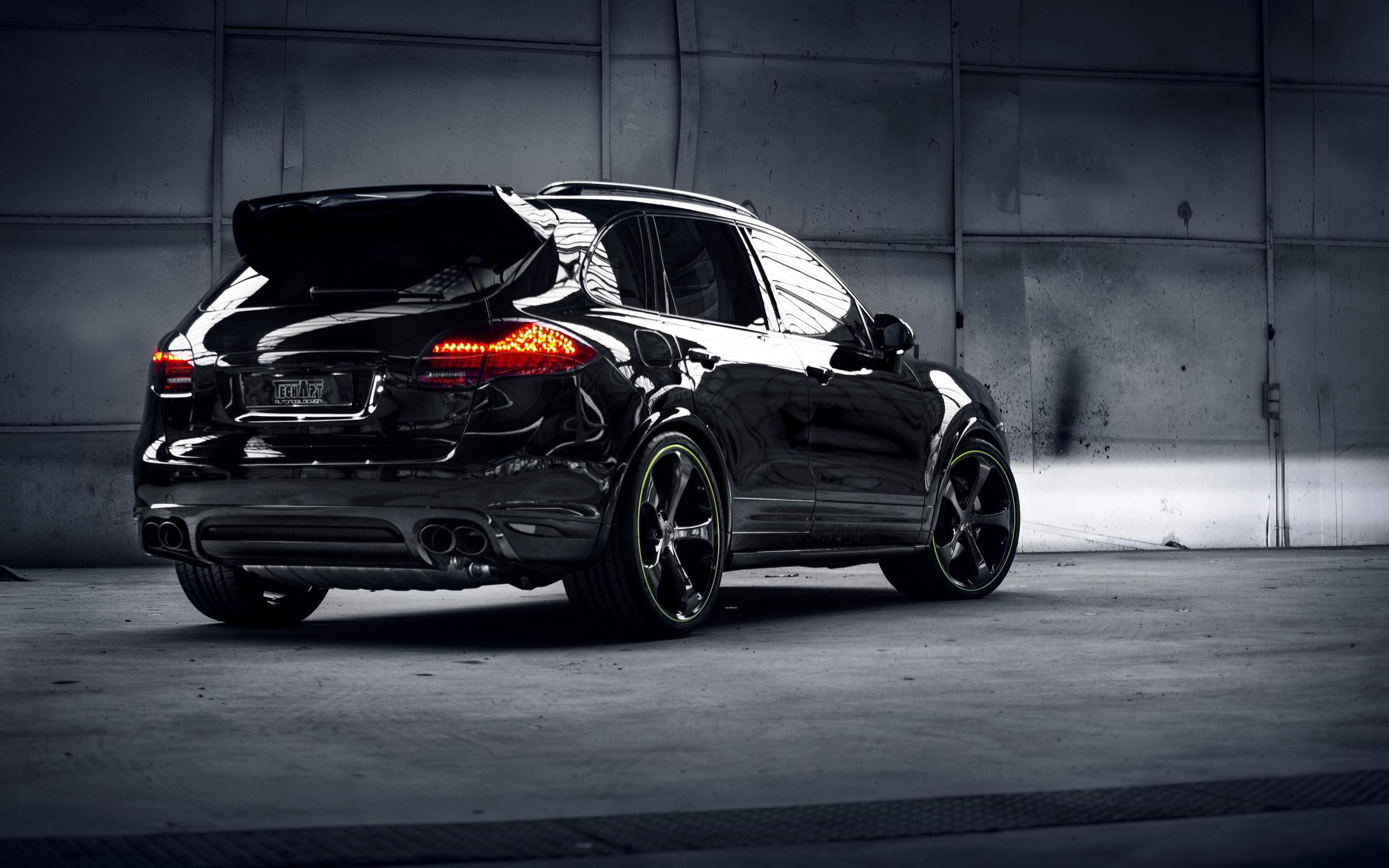 diesel, techart, cayenne, s, cars, suv, porsche, 2K, black, 2013, HD Wallpaper