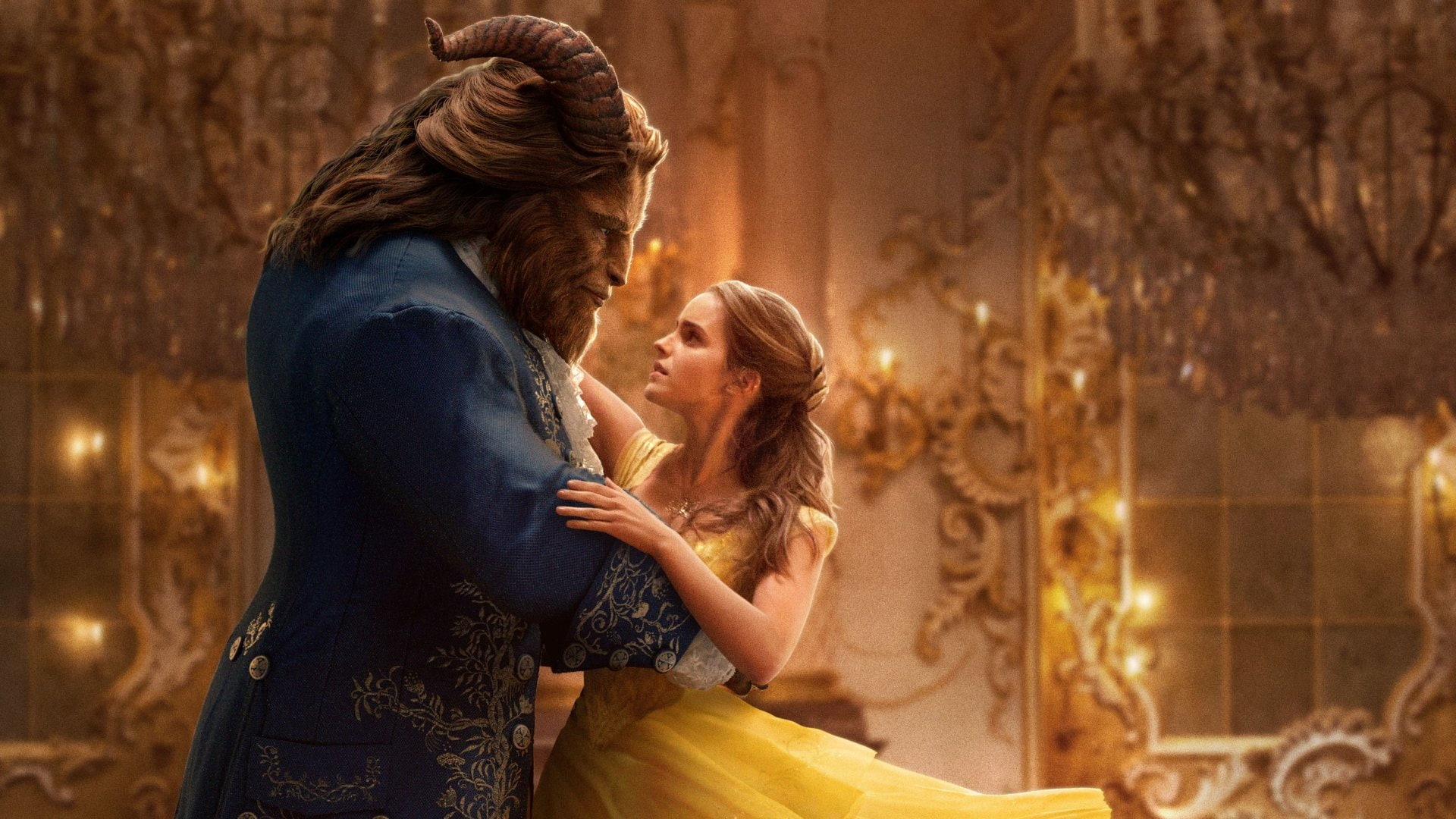 Emma Watson, Beauty And The Beast (2017), beauty, 1080P, beast, screenshot, still, Movie, Dan Stevens, HD Wallpaper