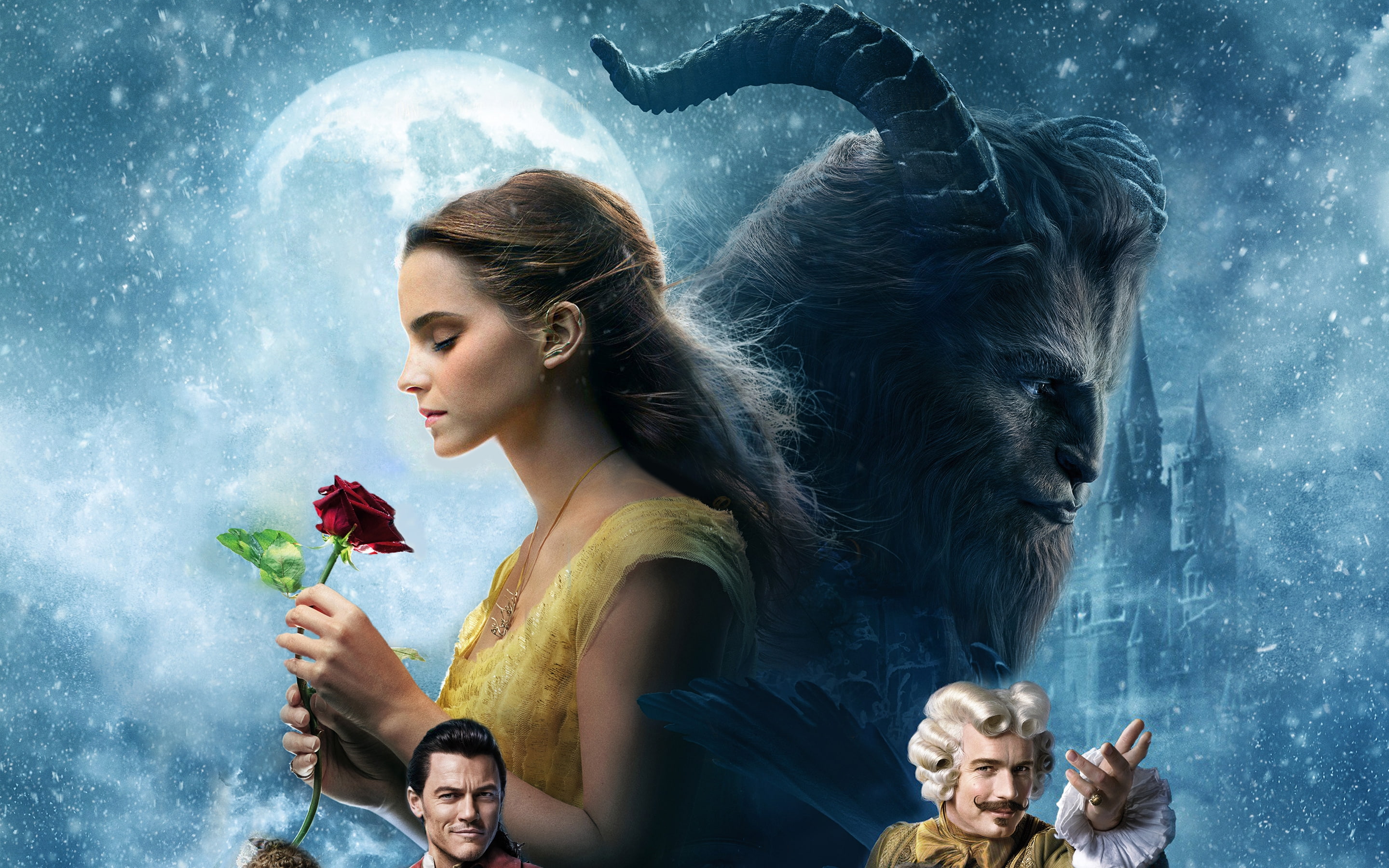 2K, dan stevens, beauth and the beast, emma watson, Movies, HD Wallpaper