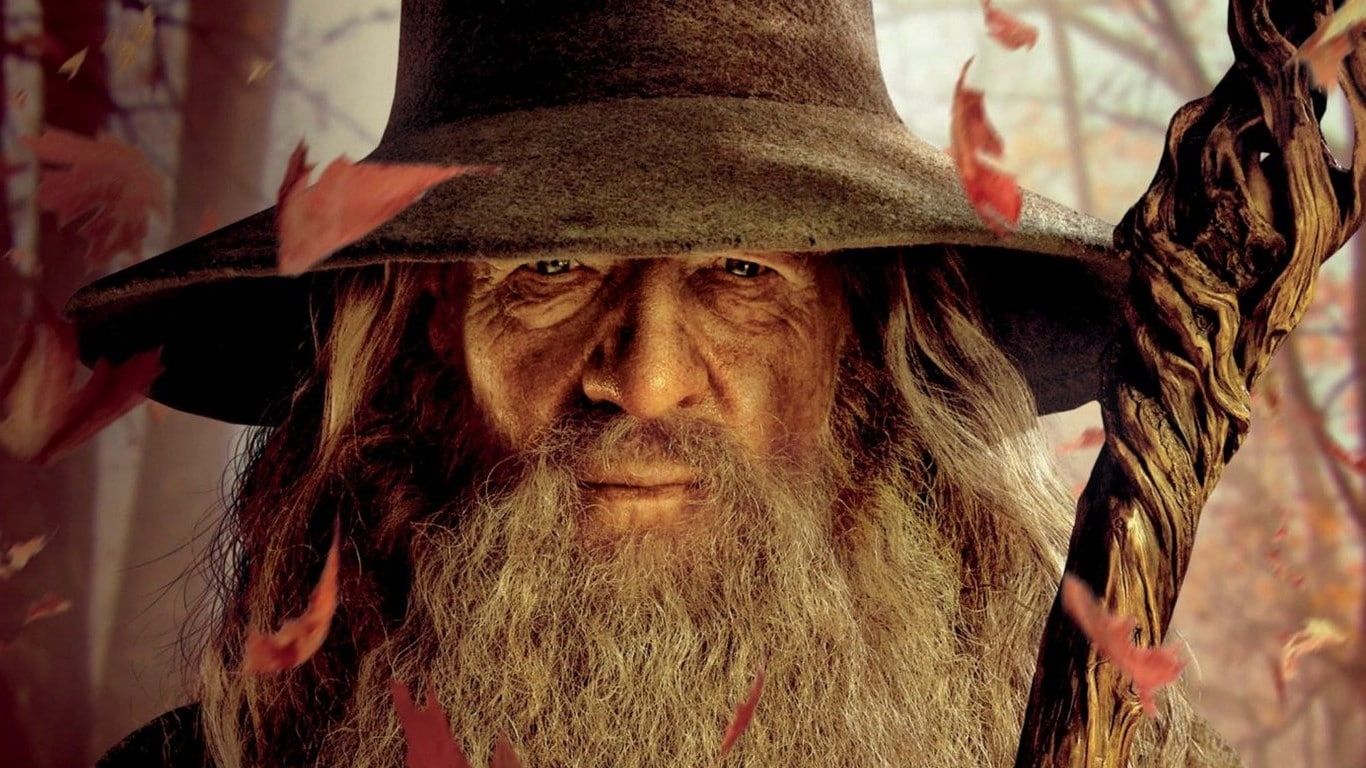 Ian McKellen, hair, clothing, contemplation, looking, The Hobbit: An Unexpected Journey, adult, lifestyles, focus on foreground, looking at camera, hat, HD Wallpaper