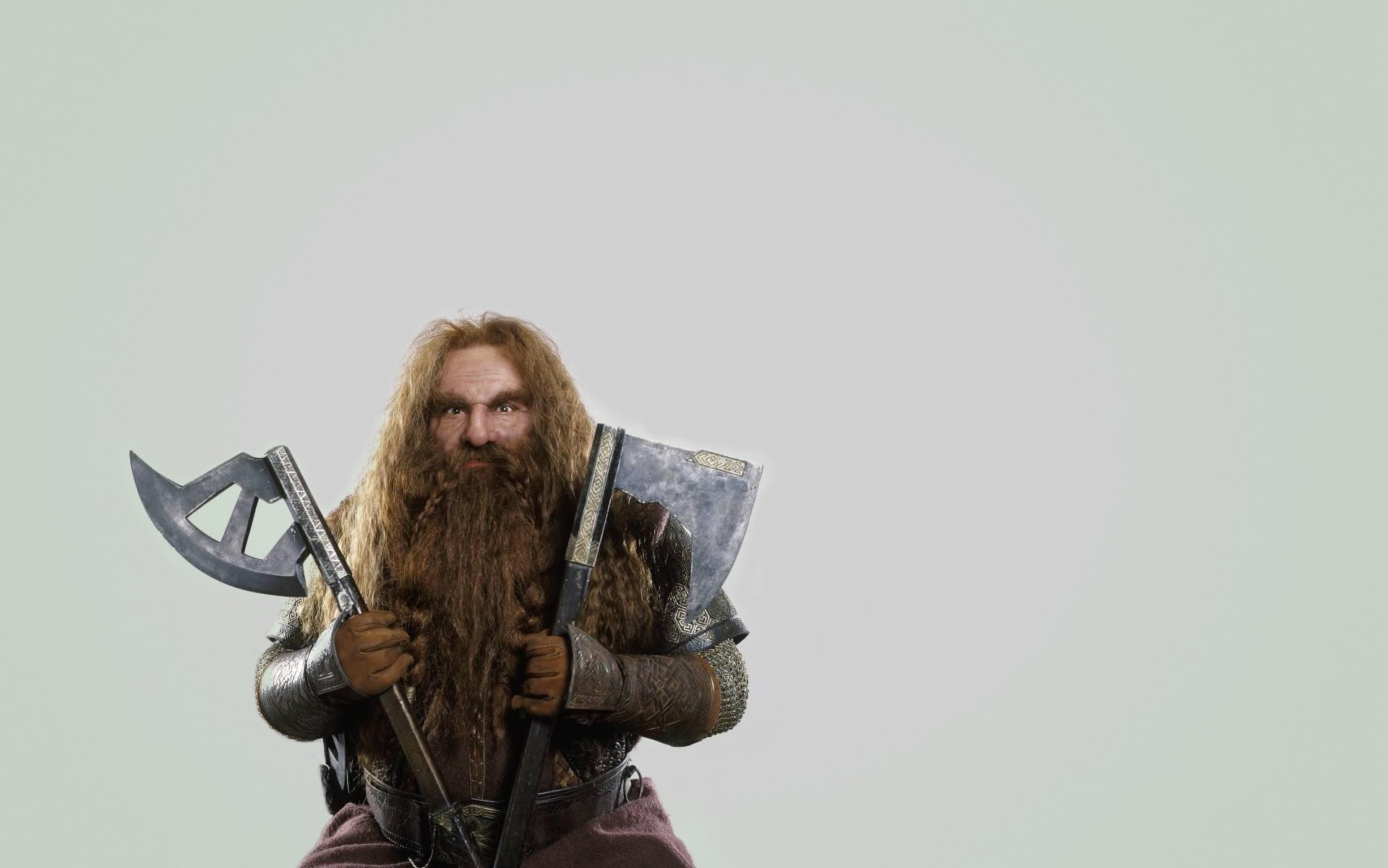 adult, males, looking, portrait, facial hair, front view, one person, studio shot, indoors, 1080P, looking at camera, the lord of the rings gimli dwarfs axes moustache, HD Wallpaper