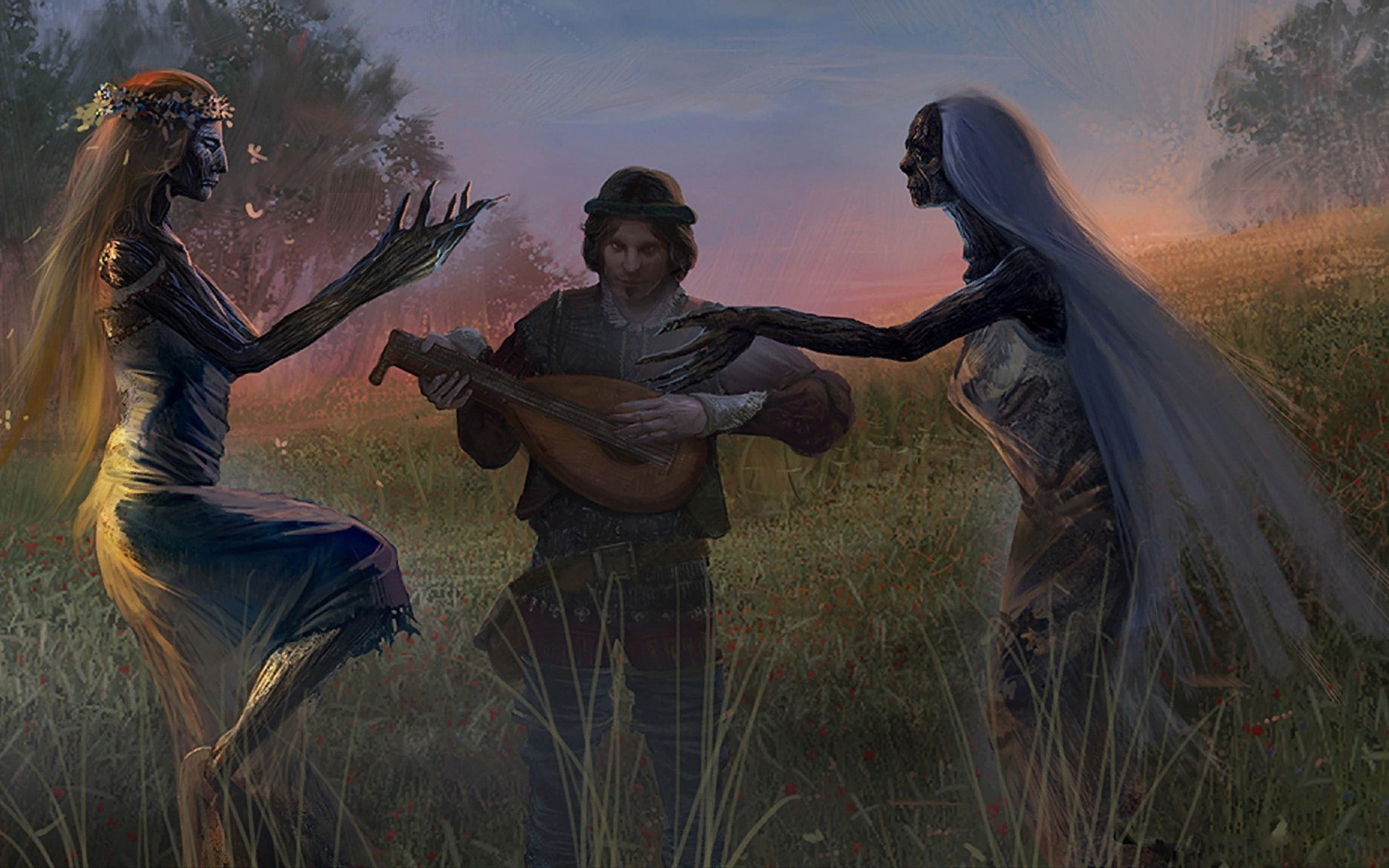 Dandelion (character), The Witcher, 1080P, artwork, video games, HD Wallpaper