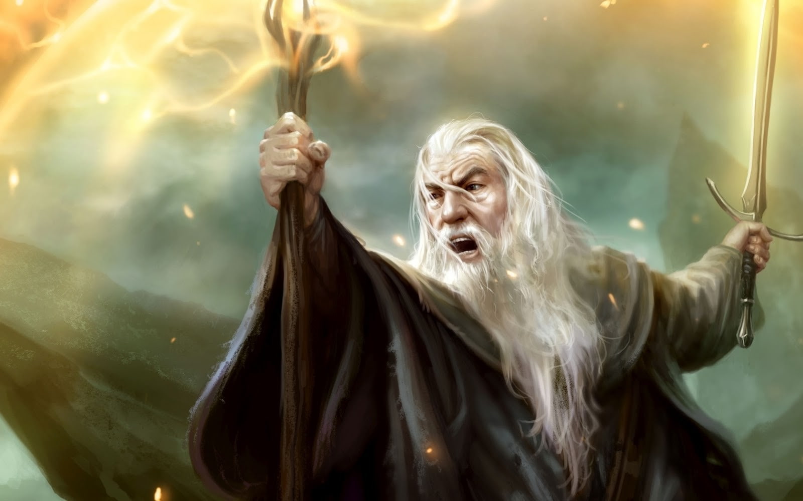 hairstyle, emotion, gandalf, blond hair, young adult, animal wildlife, mouth, real people, long hair, fear, one person, holding, arts culture and entertainment, HD Wallpaper