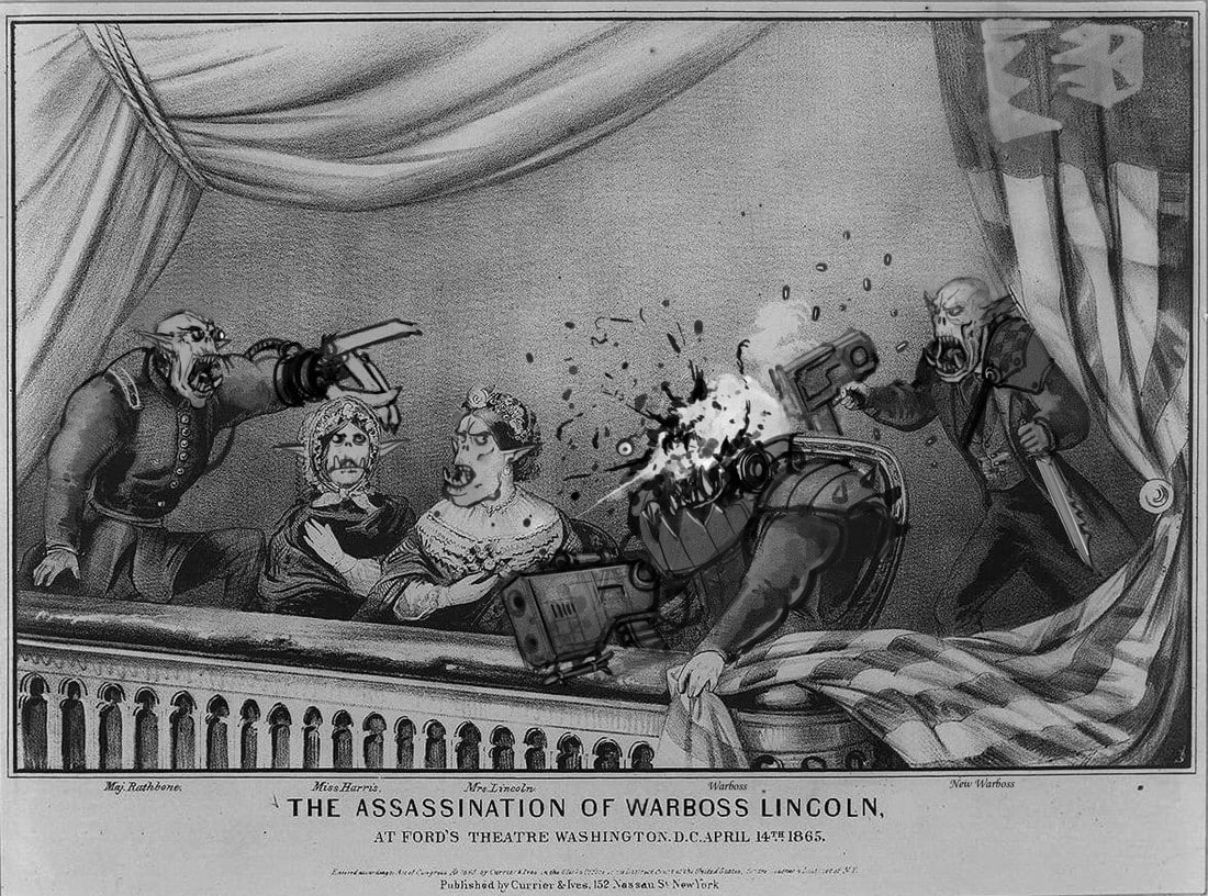 Abraham Lincoln, Theater, 480P, 1100x816 px, Murder, Warhammer 40, assassin, Orcs, HD Wallpaper