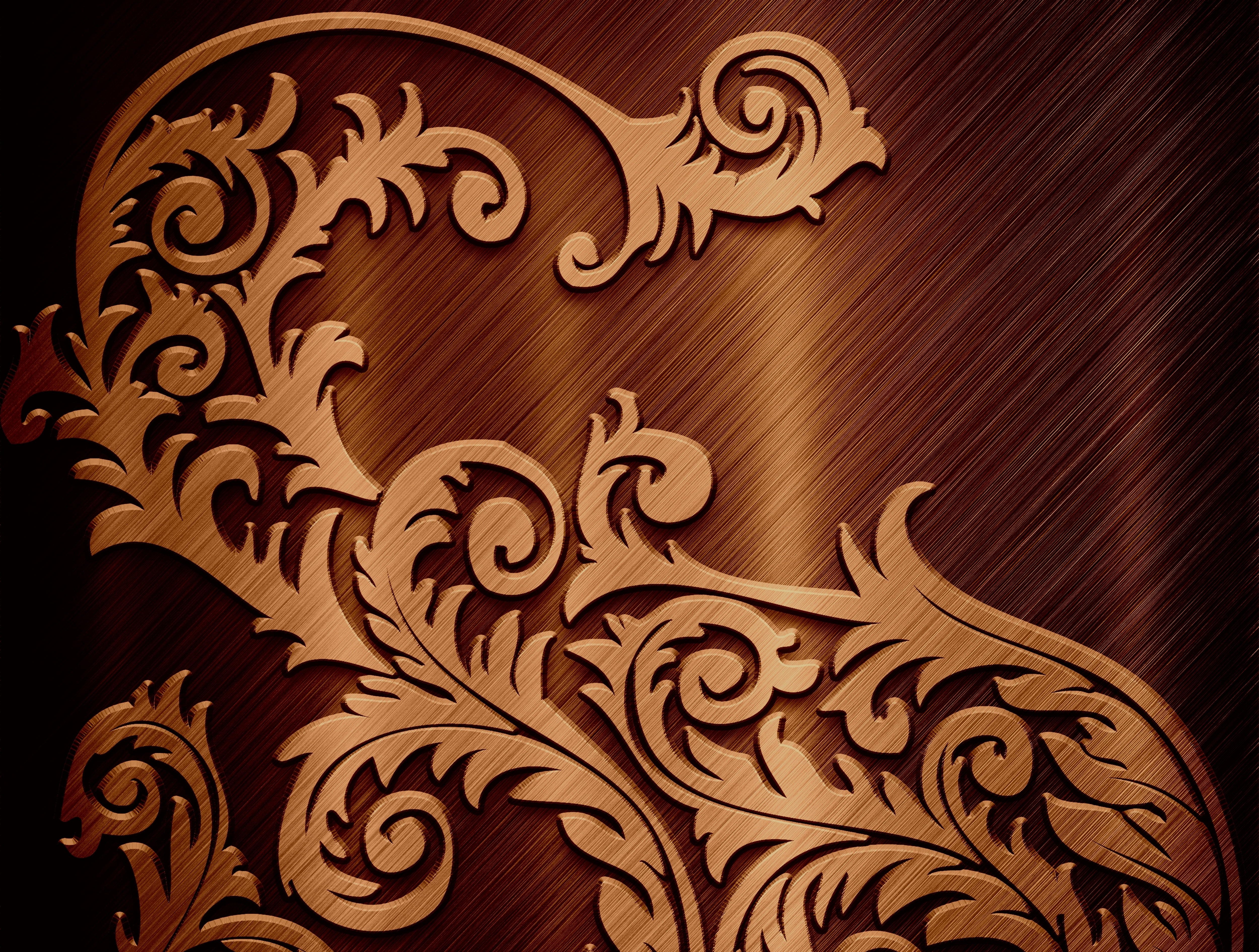 texture, retro Styled, antique, abstract, swirl, illustration, design Element, twigs, engraved Image, frame, wood - Material, dark, decor, chocolate color, HD Wallpaper