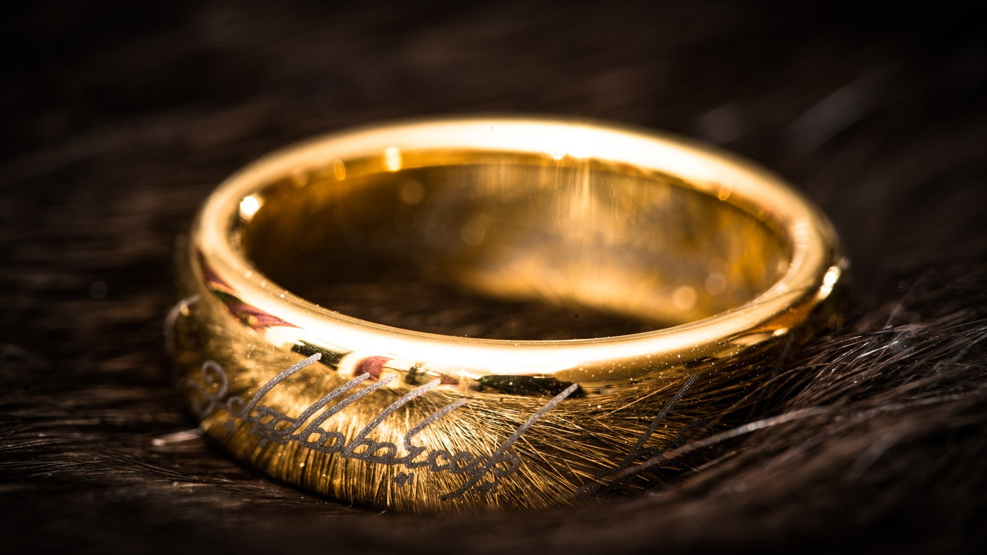 rings, depth of field, 1080P, The Lord of the Rings, macro, The One Ring, HD Wallpaper