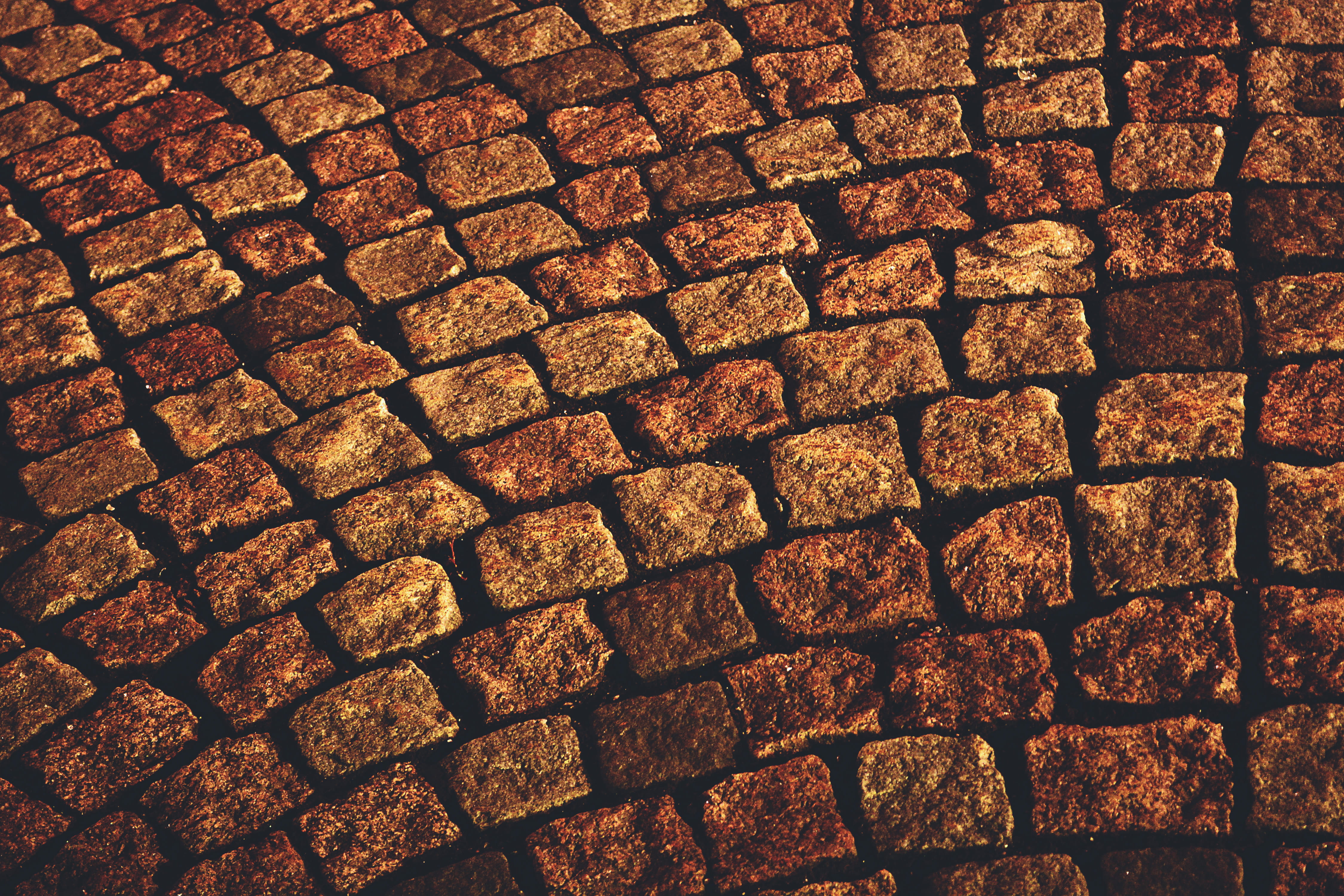 full frame, texture, brick, brown, outdoors, shot, footpath, shape, rusty, repetition, cracked, rough, no people, close-up, old, solid, directly above, HD Wallpaper
