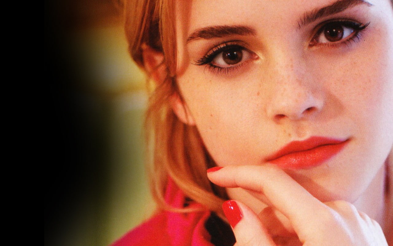 face, 720P, Emma Watson, model, painted nails, celebrity, actress, women, HD Wallpaper