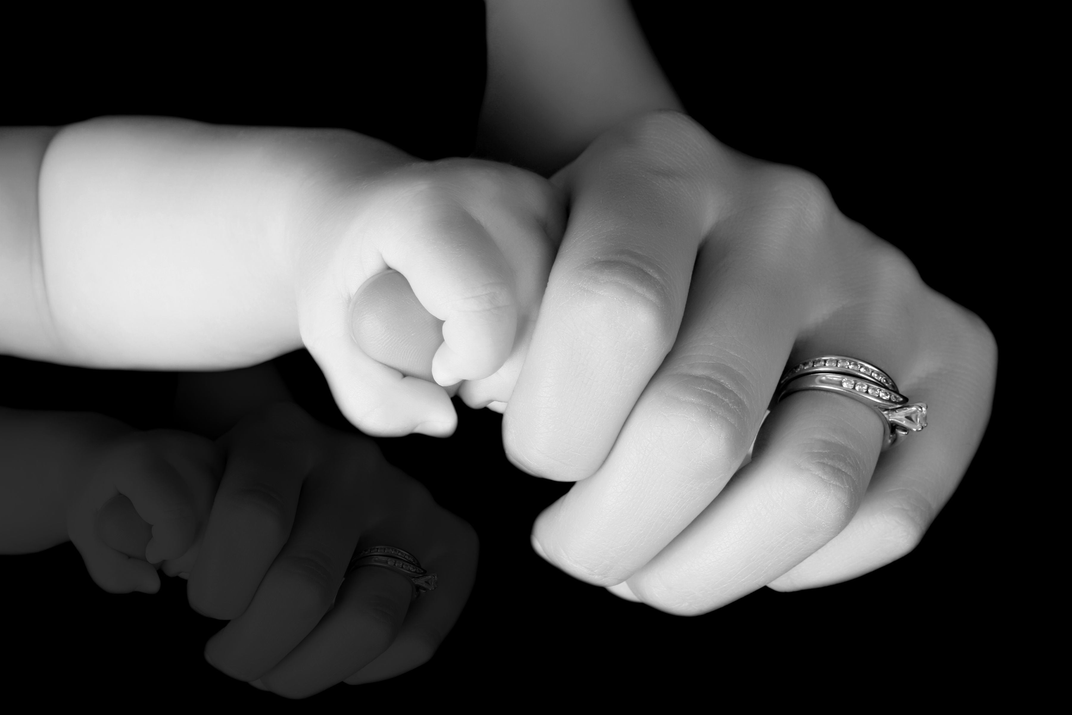 emotion, gemstone, full screen, ring, care, caucasian Ethnicity, mother, innocence, young, black Color, family, black And White, close-up, girl, silver, HD Wallpaper