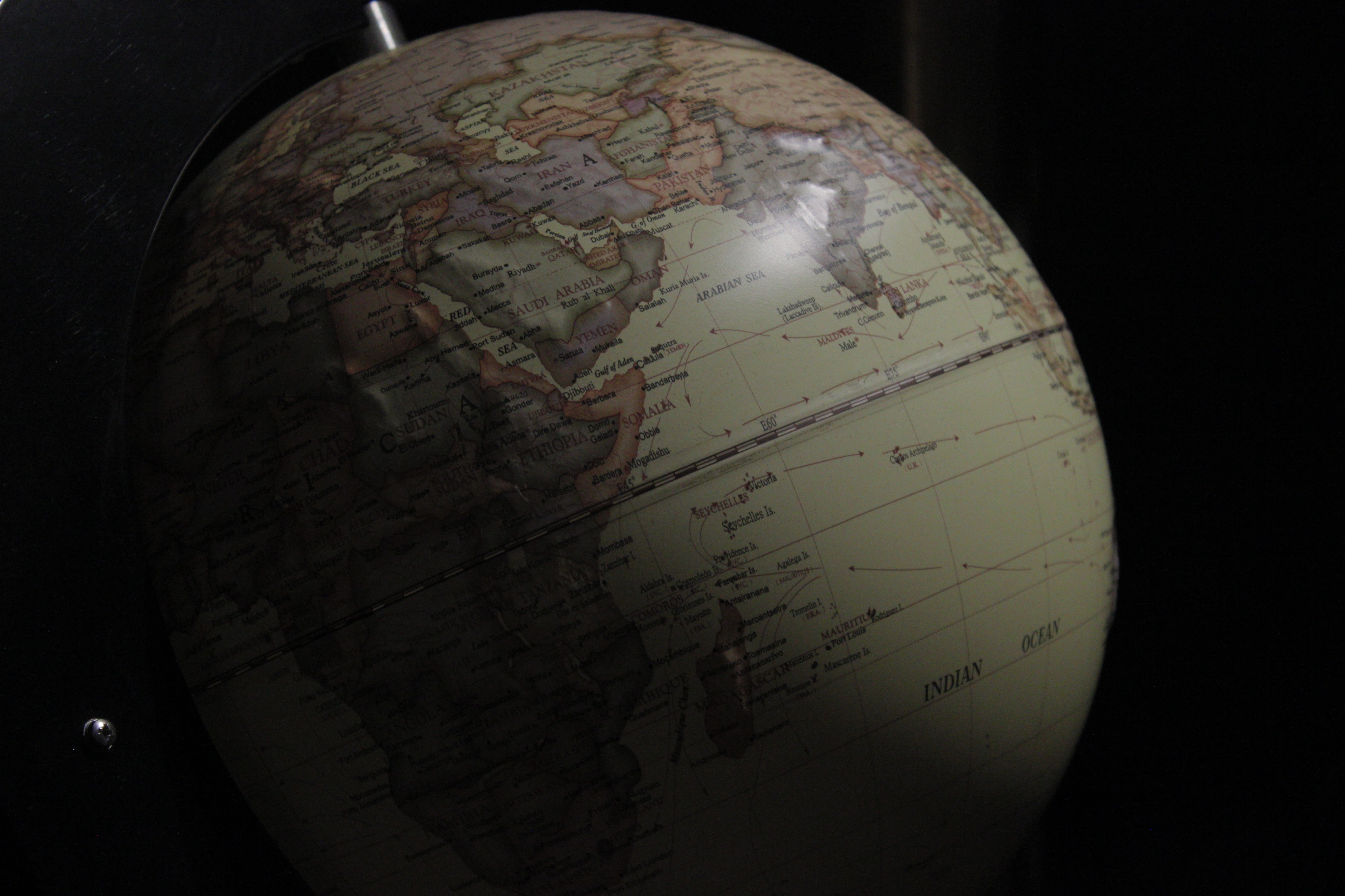 text, physical geography, arrows, studio shot, sphere, topography, new, nature, astronomy, global communications, atlas, australia, black background, planet earth, HD Wallpaper