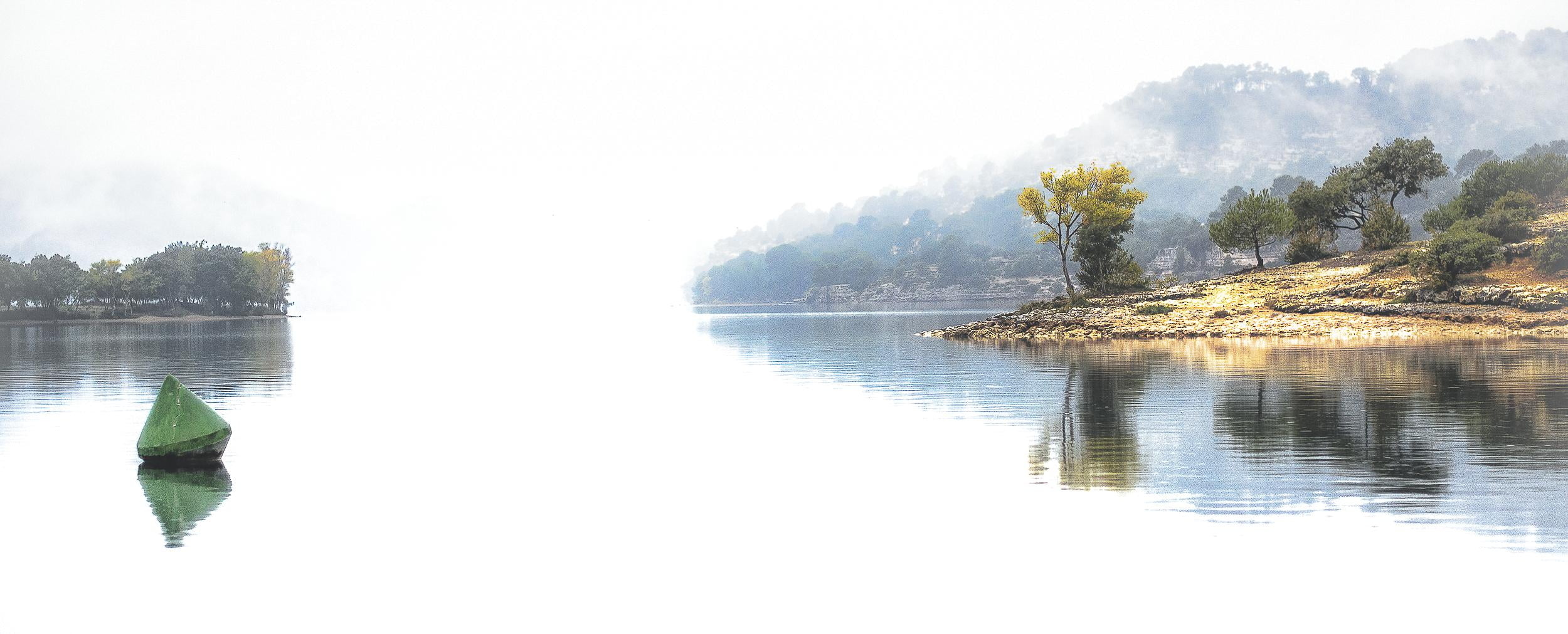 serein, nature, near, mountain, Nikon D750, high key, Esparon, NIKKOR, brume, daytime, reflection, EUROPE, Alpes de haute provence, scenics, forest, nouveau, HD Wallpaper
