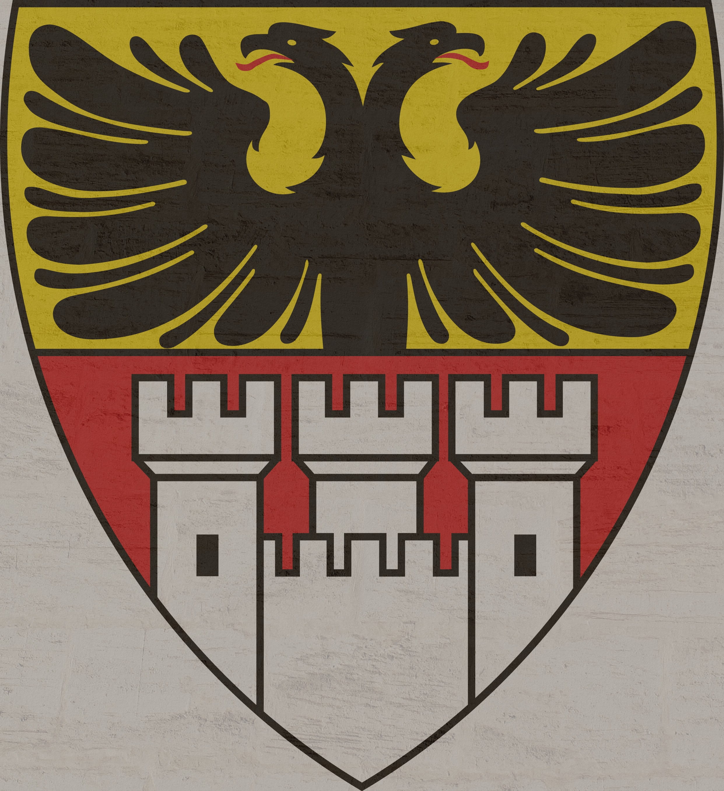 built structure, duisburg, anthropomorphic, close-up, communication, pattern, no people, red, design, yellow, coat of arms, wall - building feature, sign, Phone HD Wallpaper