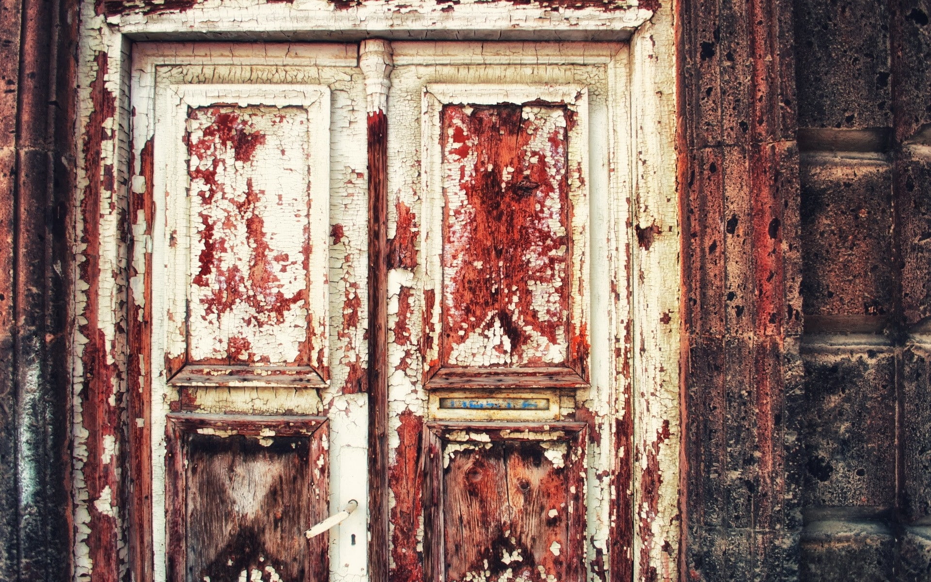 old, door, old building, red, 1080P, HD Wallpaper