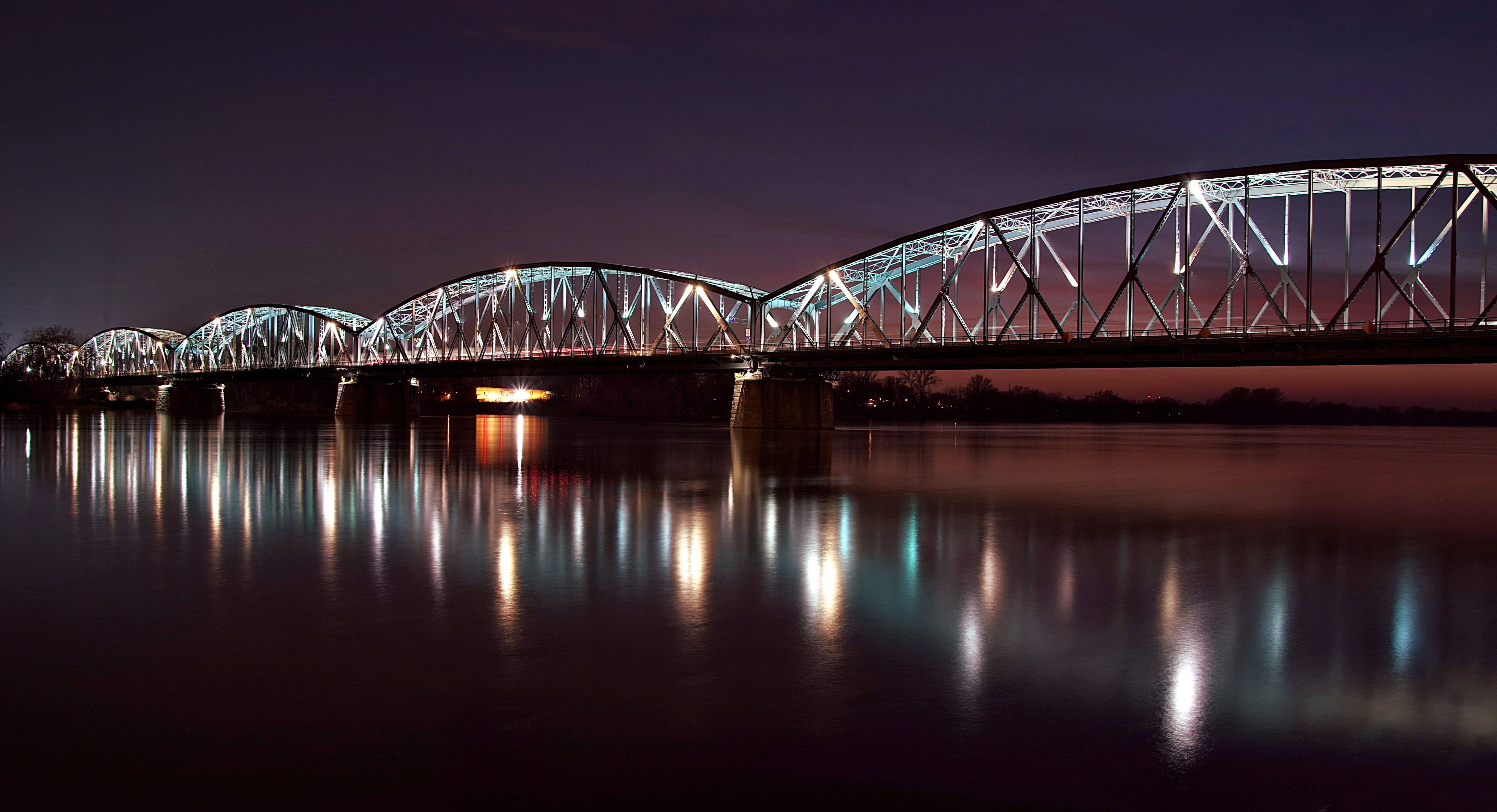 wisla, arch, tourism, texas at night, nightlife, water, architecture, the highlighted, iron, poland, transportation, built structure, building exterior, HD Wallpaper