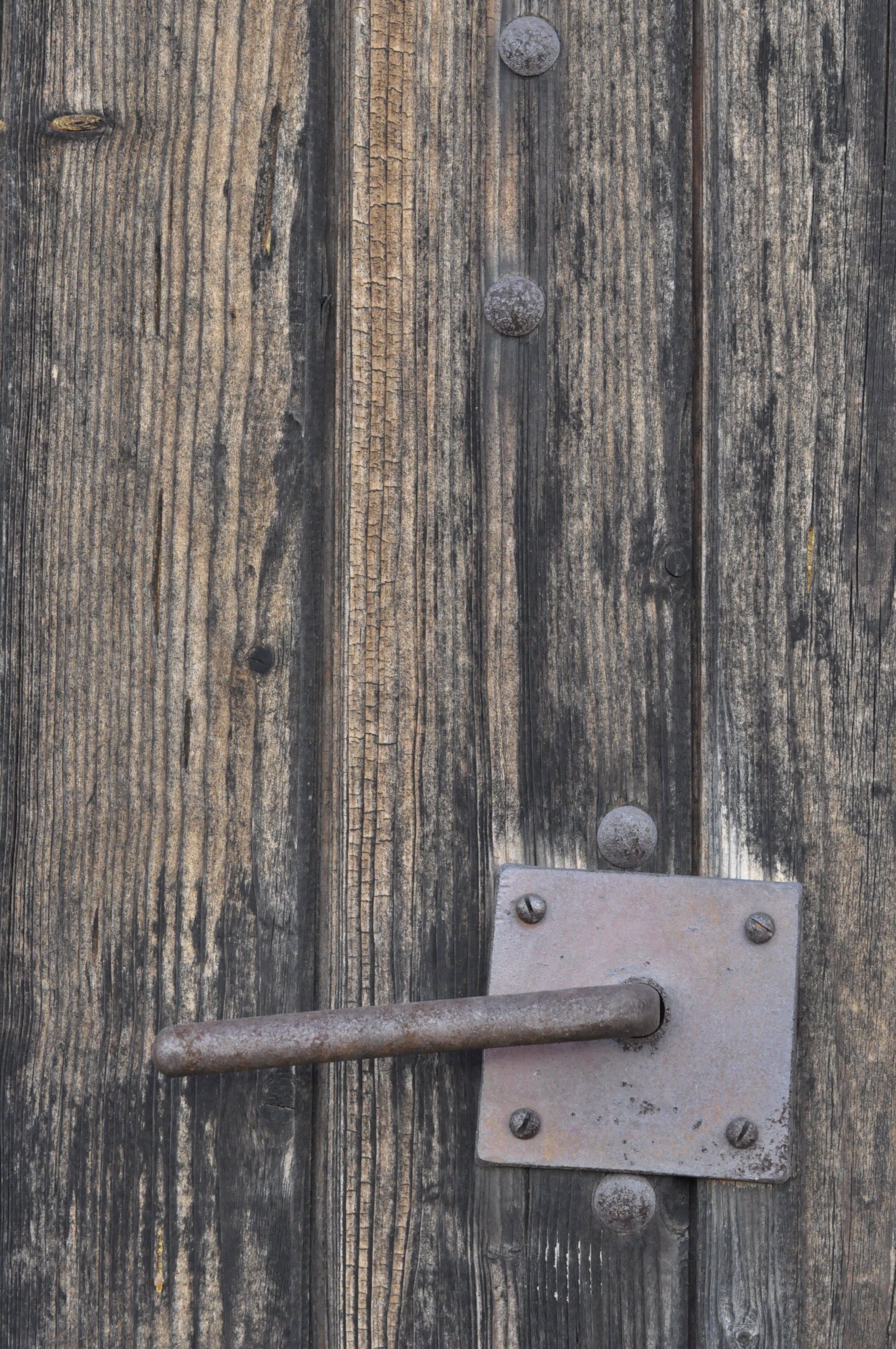 wood, boards, cracked, textured, backgrounds, decay, nature, iron, wood surface, wall tiling, wood - material, day, weathered, handle iron, rusted, wood texture, Phone HD Wallpaper