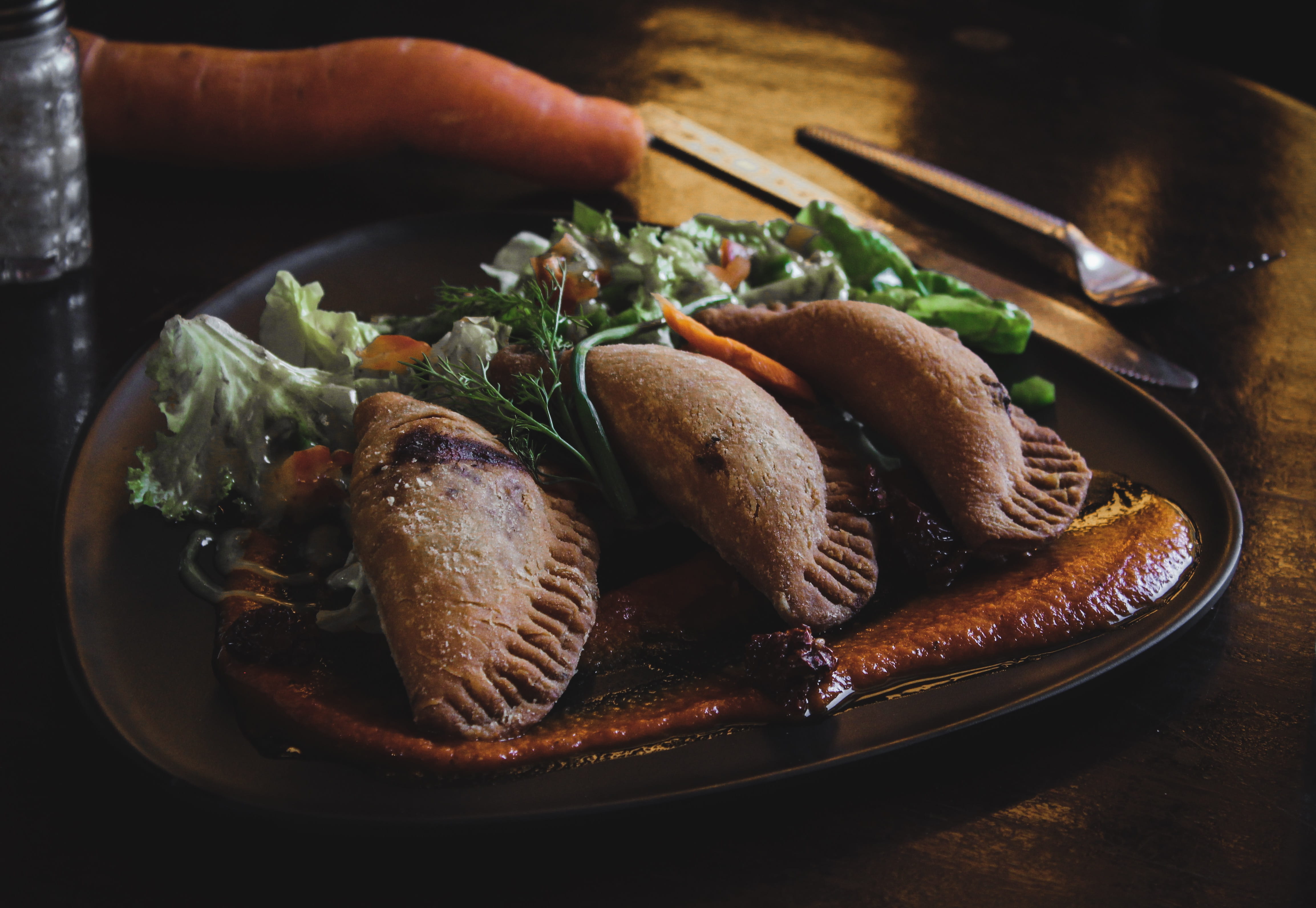 table, food and drink, vegetable, ready-to-eat, dumplings, meal, 4K, wood - material, focus on foreground, tray, food, indoors, snack, cast, high angle view, HD Wallpaper