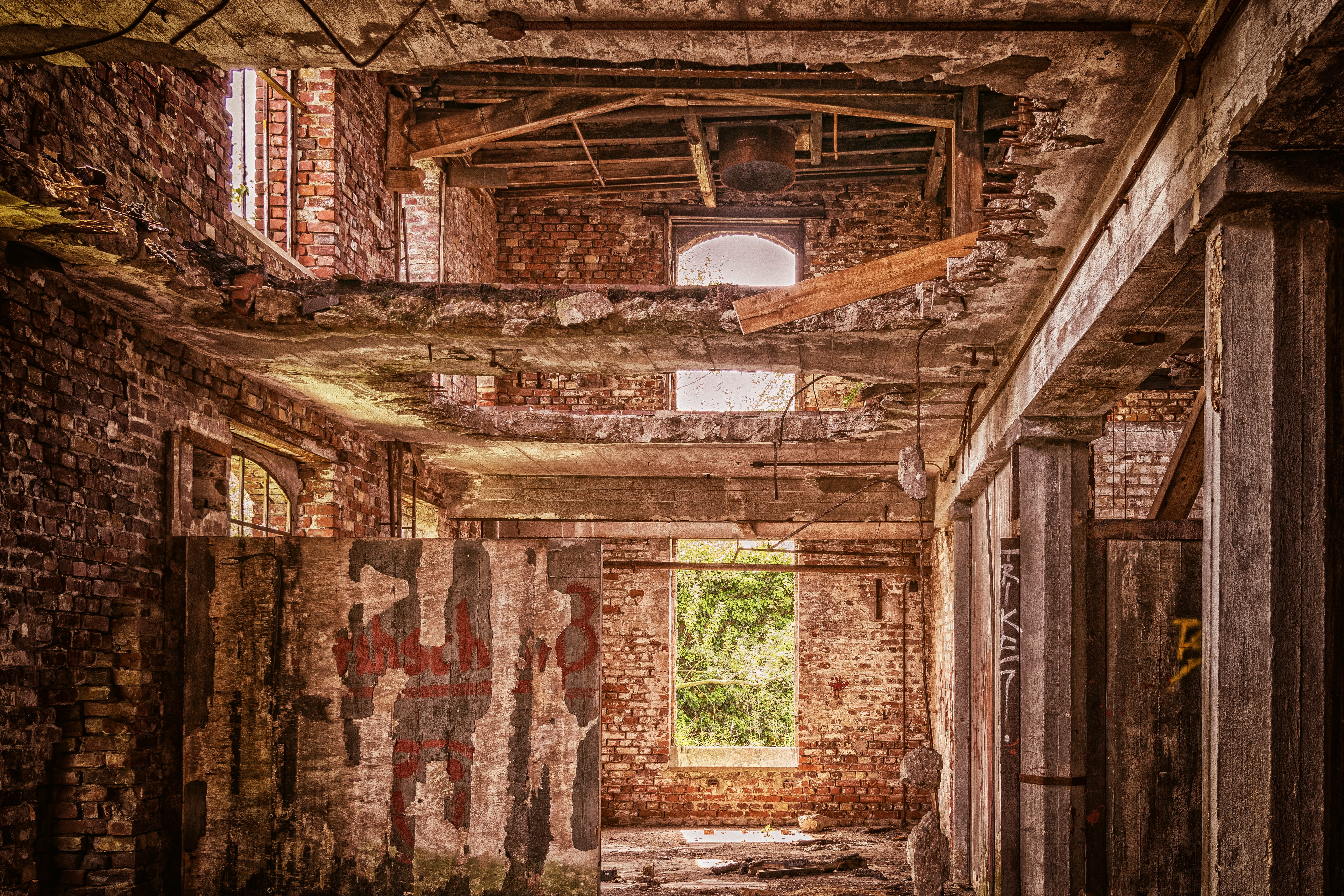 deterioration, ancient, leave, ancient history, lapsed, old Ruin, factory building, architecture, dilapidated, dark, abandoned places, architecture And Buildings, HD Wallpaper